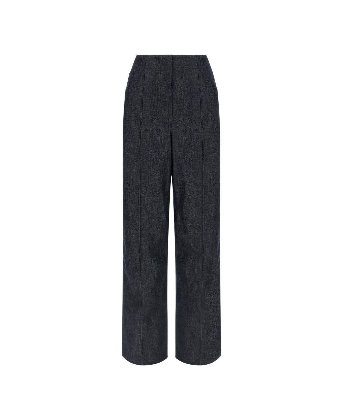 Fendi Cotton Wide-leg Trousers - Blue