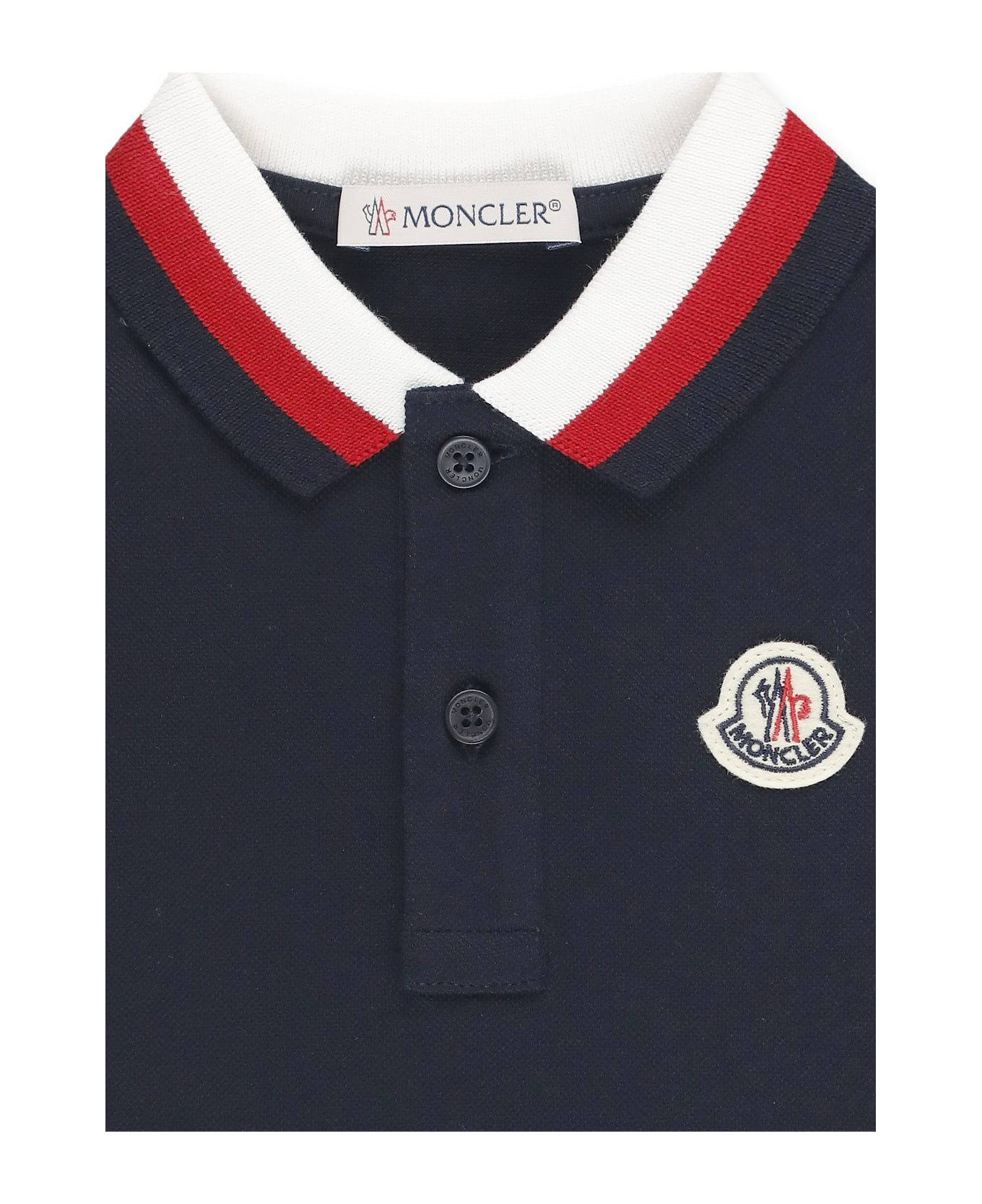 Moncler Onesie With Logo - Blue