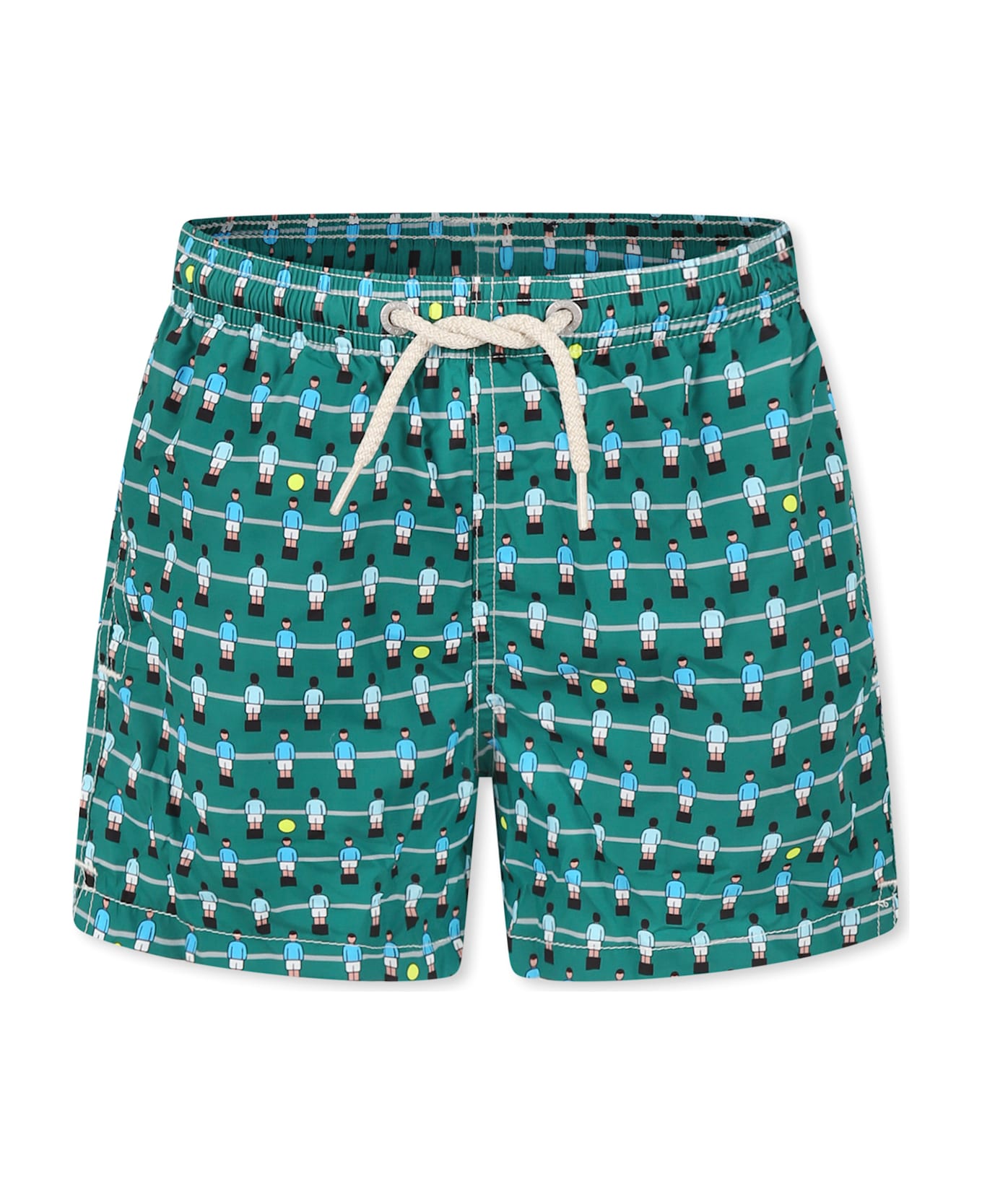 MC2 Saint Barth Green Swim Shorts For Boy With Foosball Print - Green