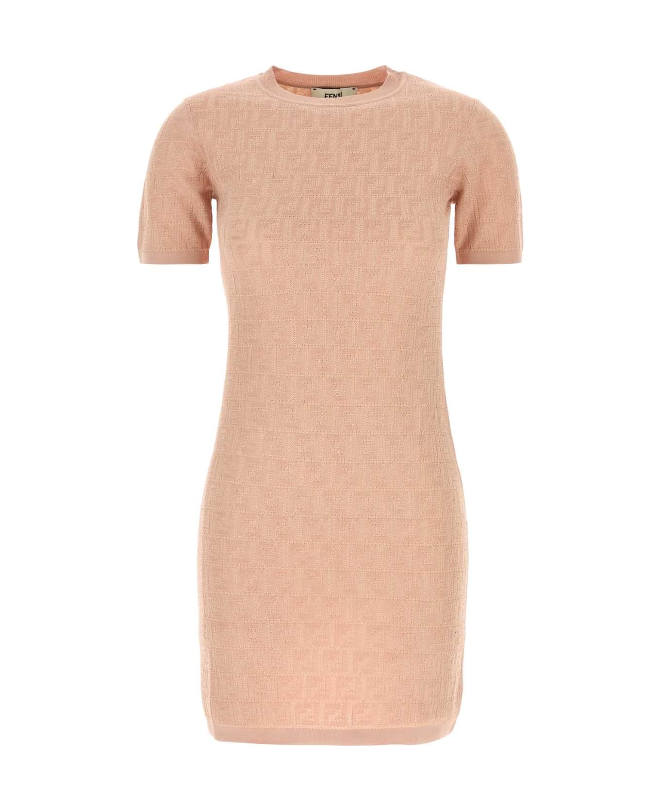 Fendi Pink Cotton Blend Dress - PINK SALT-25