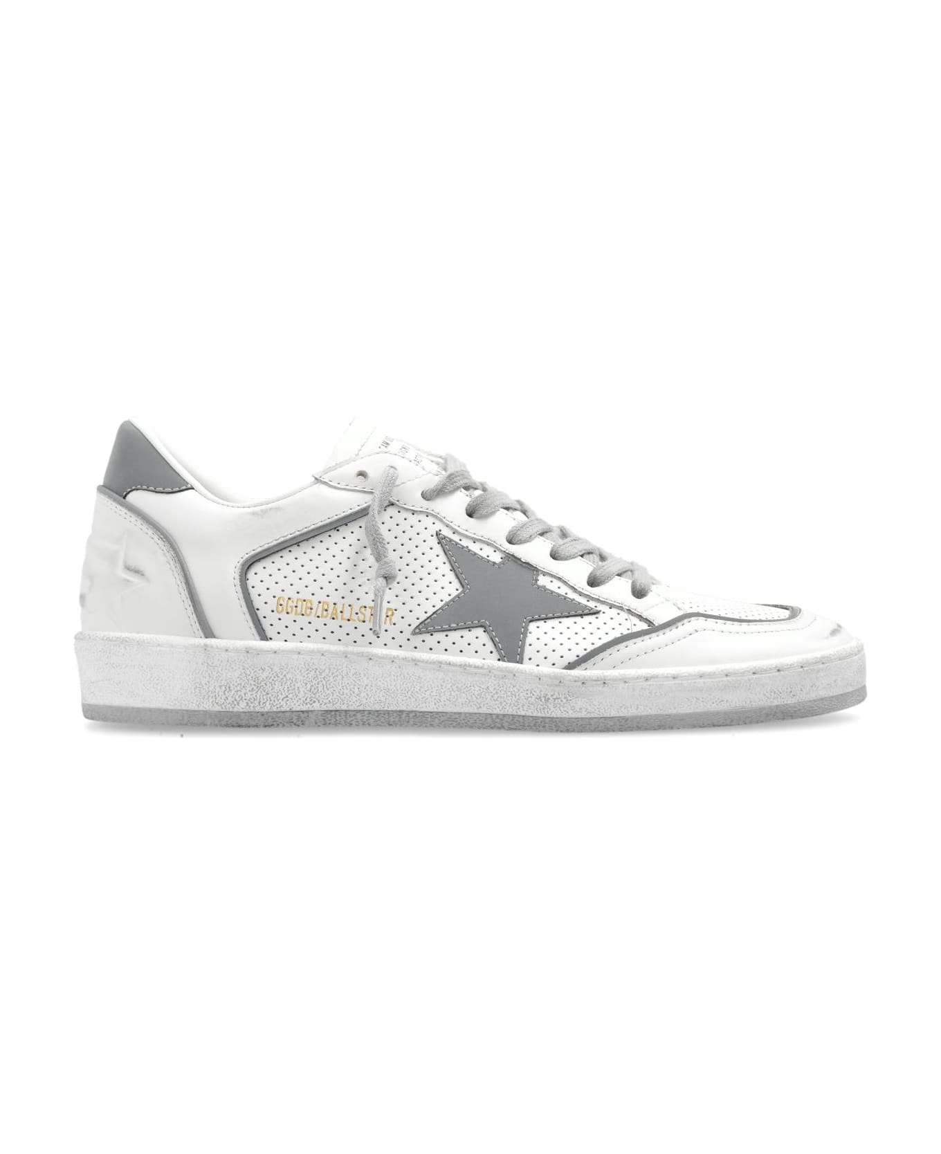 Golden Goose 'ball Star Double Quarter' Sneakers - White/silver