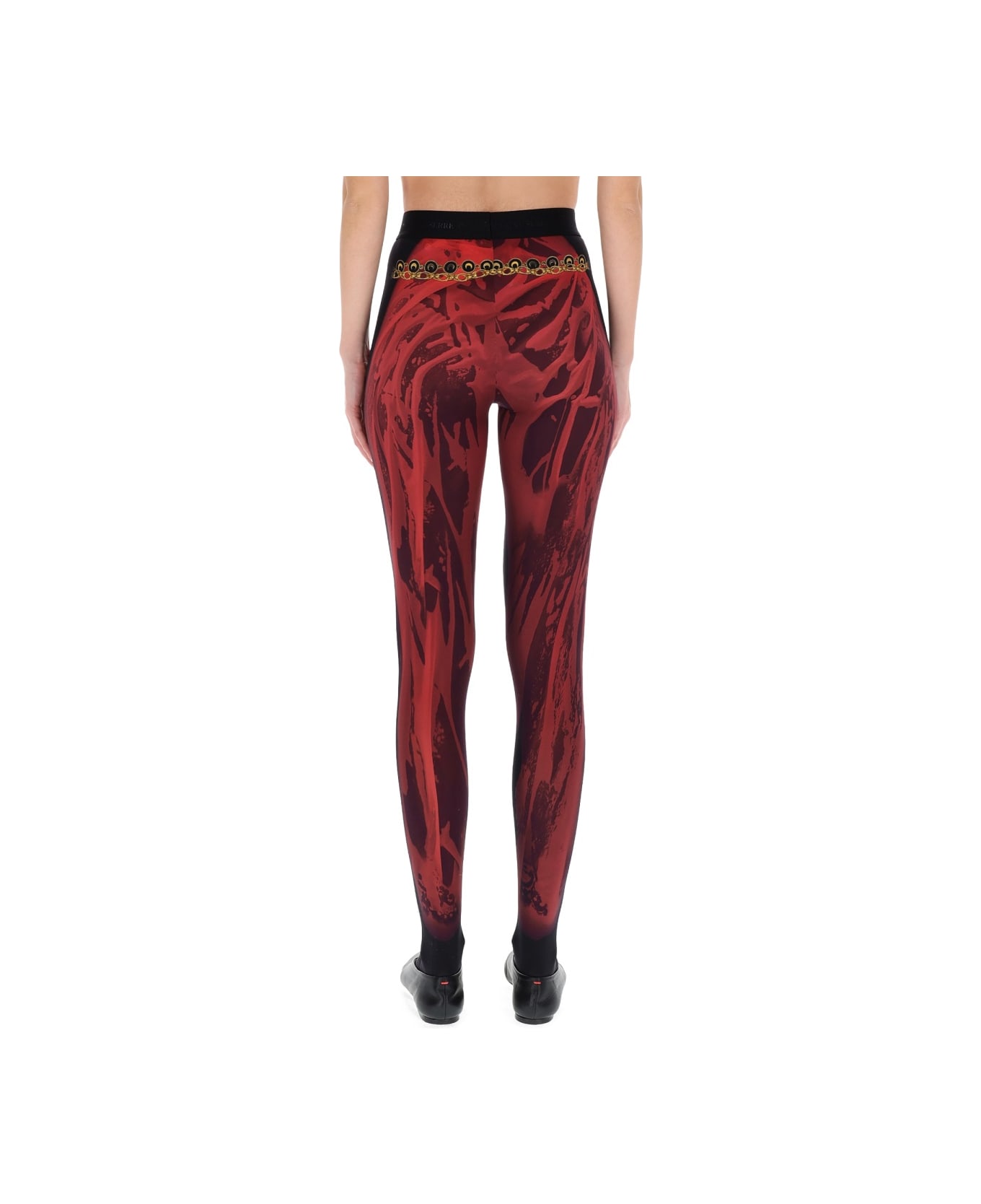 Marine Serre "wet Nuisette" Leggings - RED