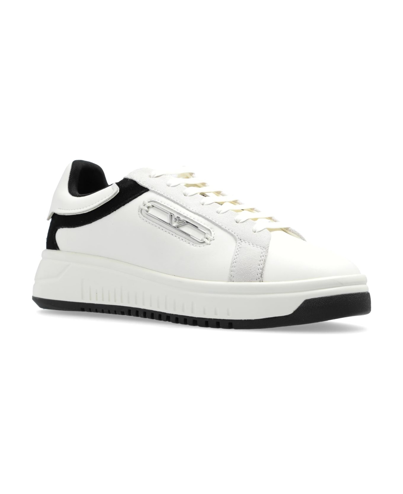 Emporio Armani Sport Shoes With Logo - White