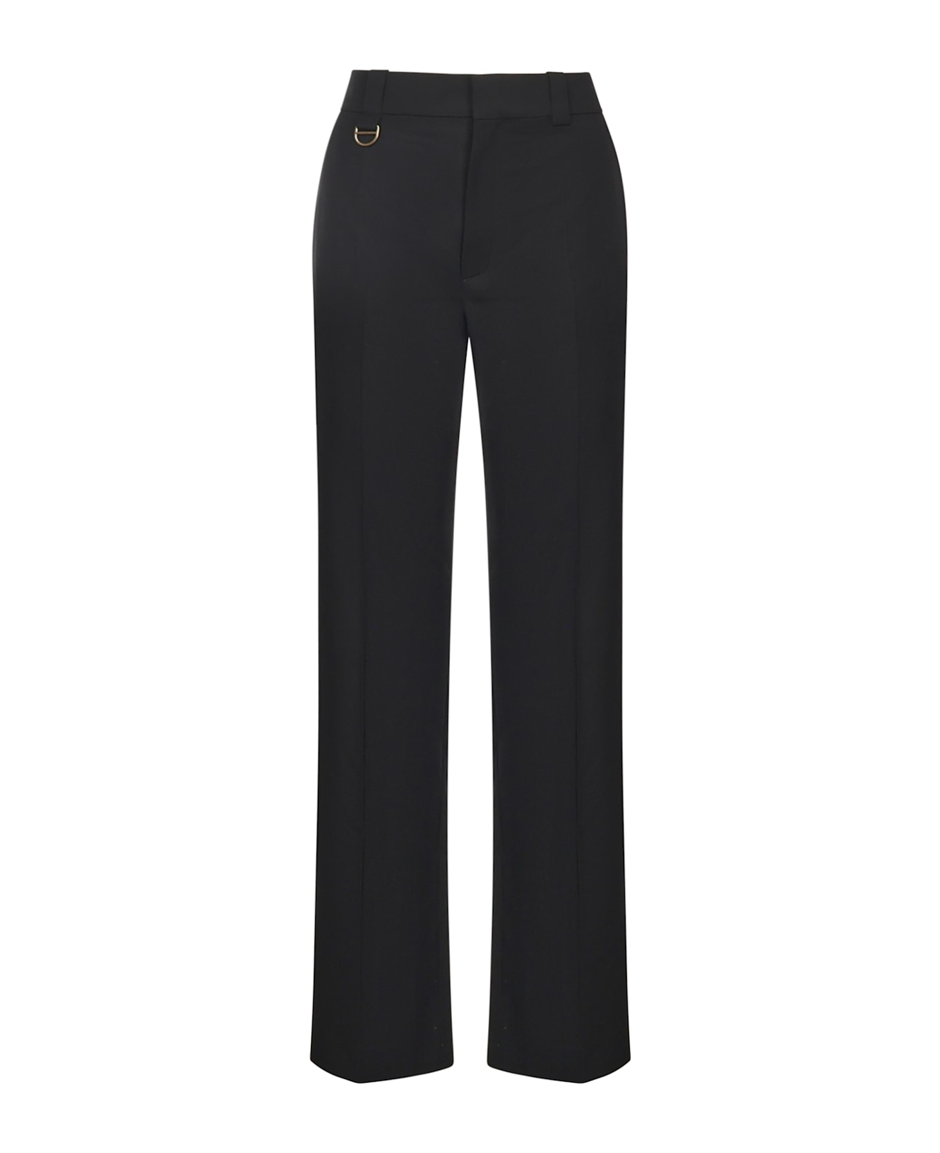 Chloé Tailored Trousers In Grain De Poudre Wool - Black
