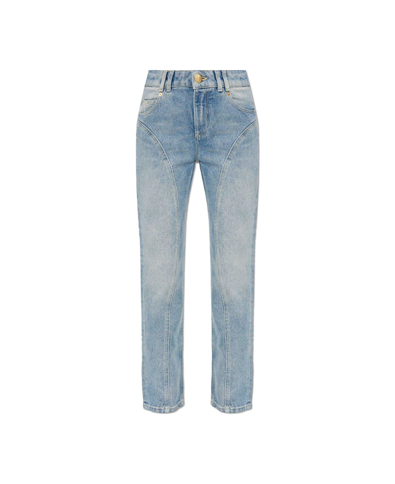 Balmain Classic Straight-leg Denim Jeans - BLEUJEANCLAIR