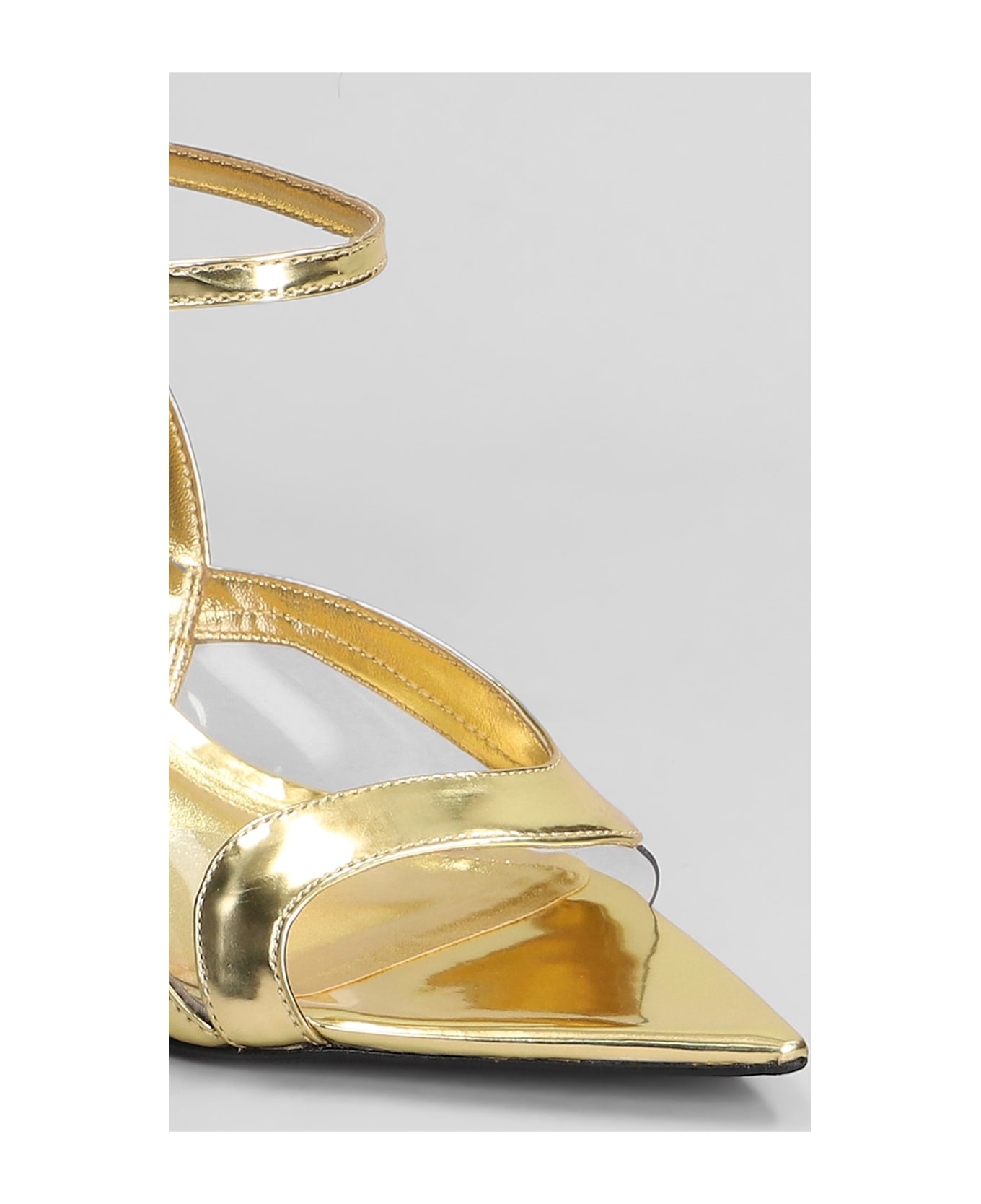 Schutz Sandals In Gold Leather - gold