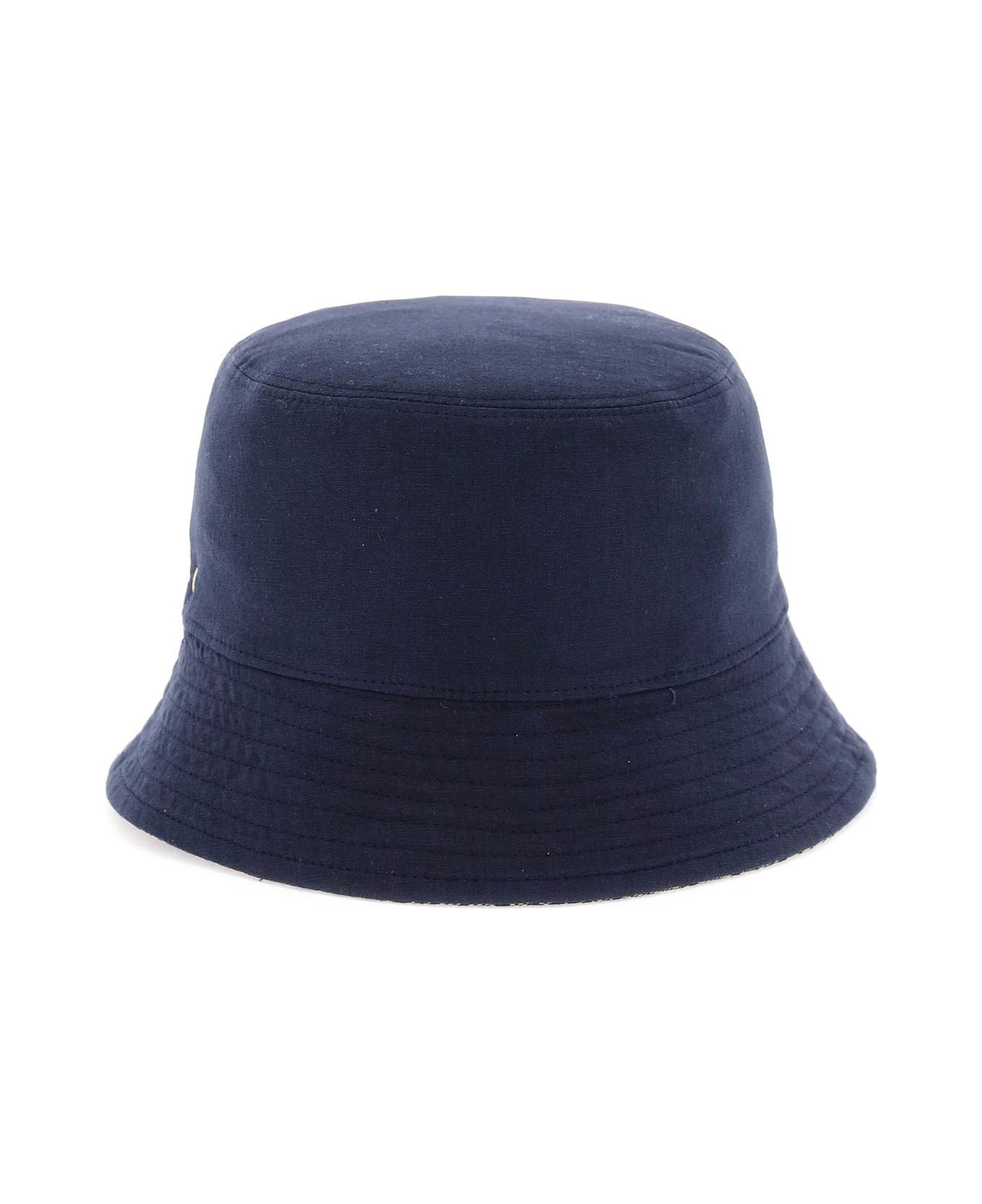 Tory Burch 
t Monogram
 Bucket Hat - TORY NAVY (Beige)