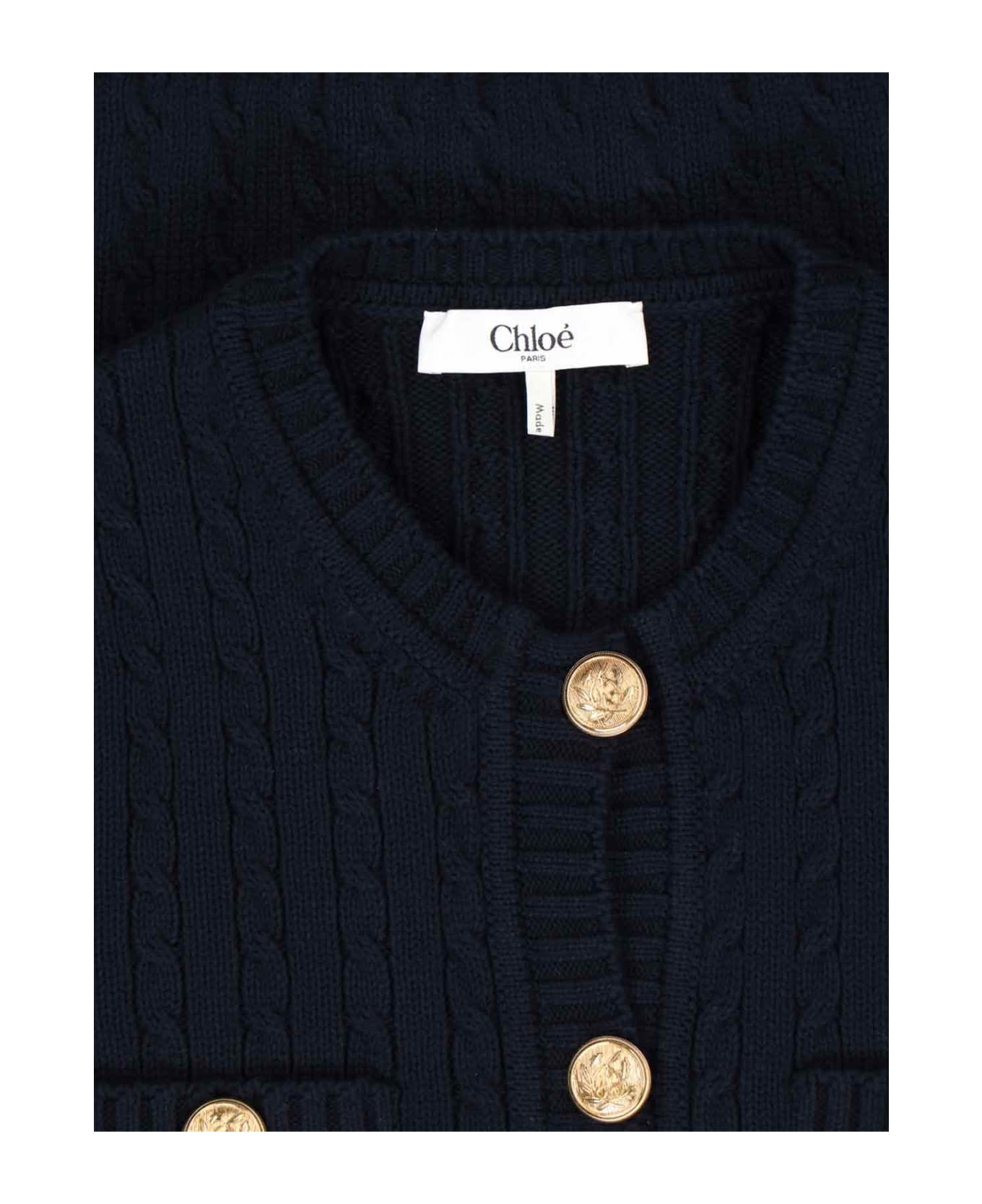 Chloé Utilitarian Cardigan - BLUE