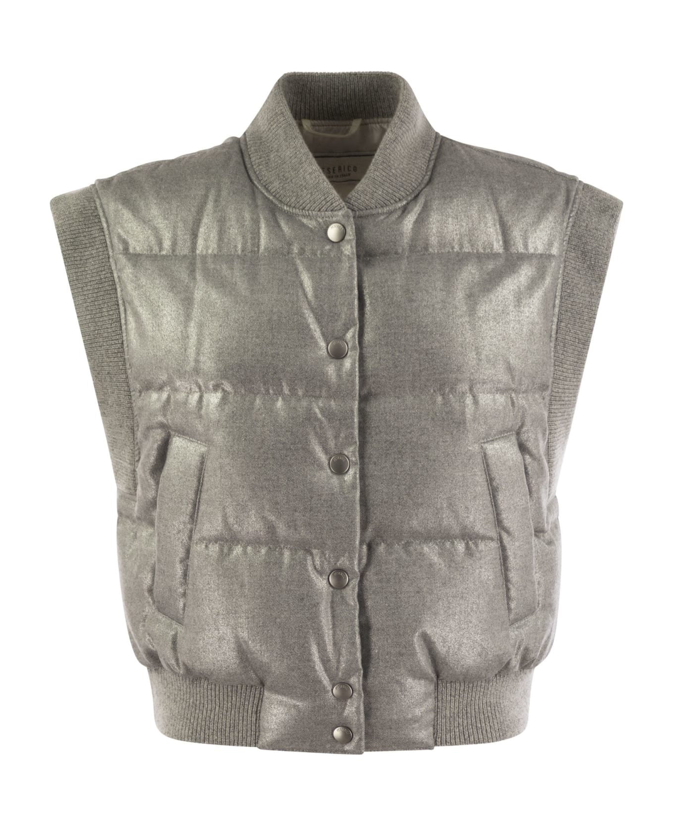 Peserico Down Cropped Vest - Grey