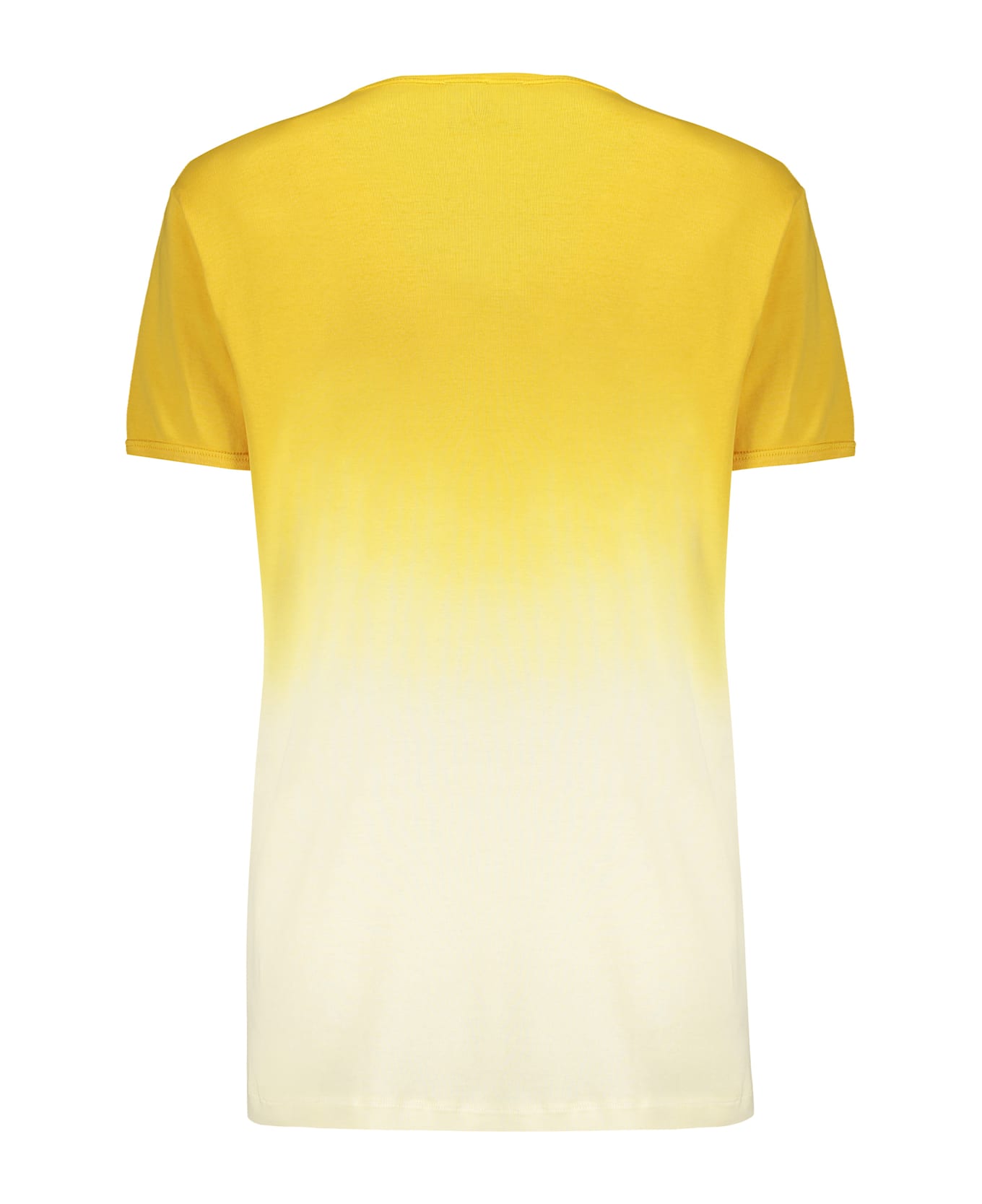 M Missoni Short Sleeve Printed Cotton T-shirt - Yellow