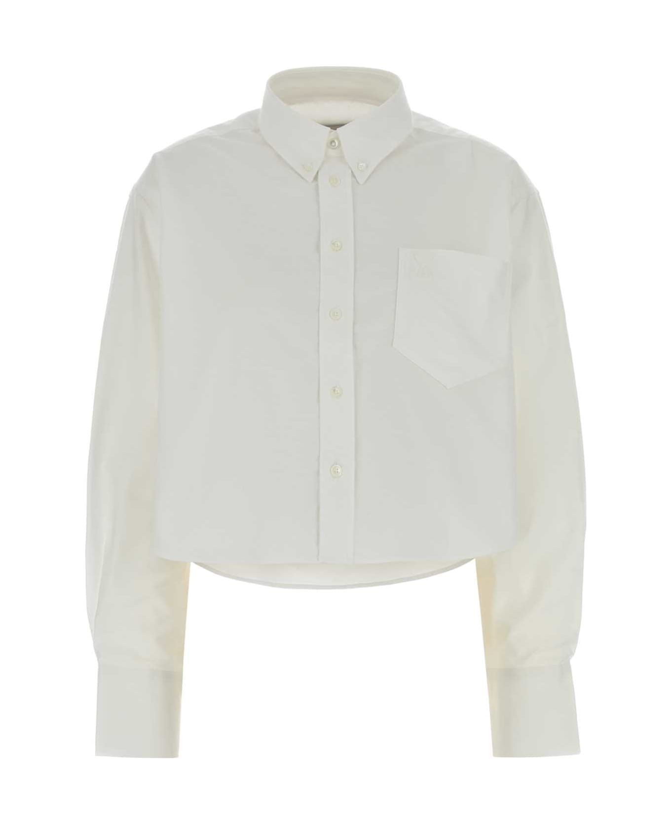Ami Alexandre Mattiussi White Oxford Oversize Shirt - BLANCNATUREL