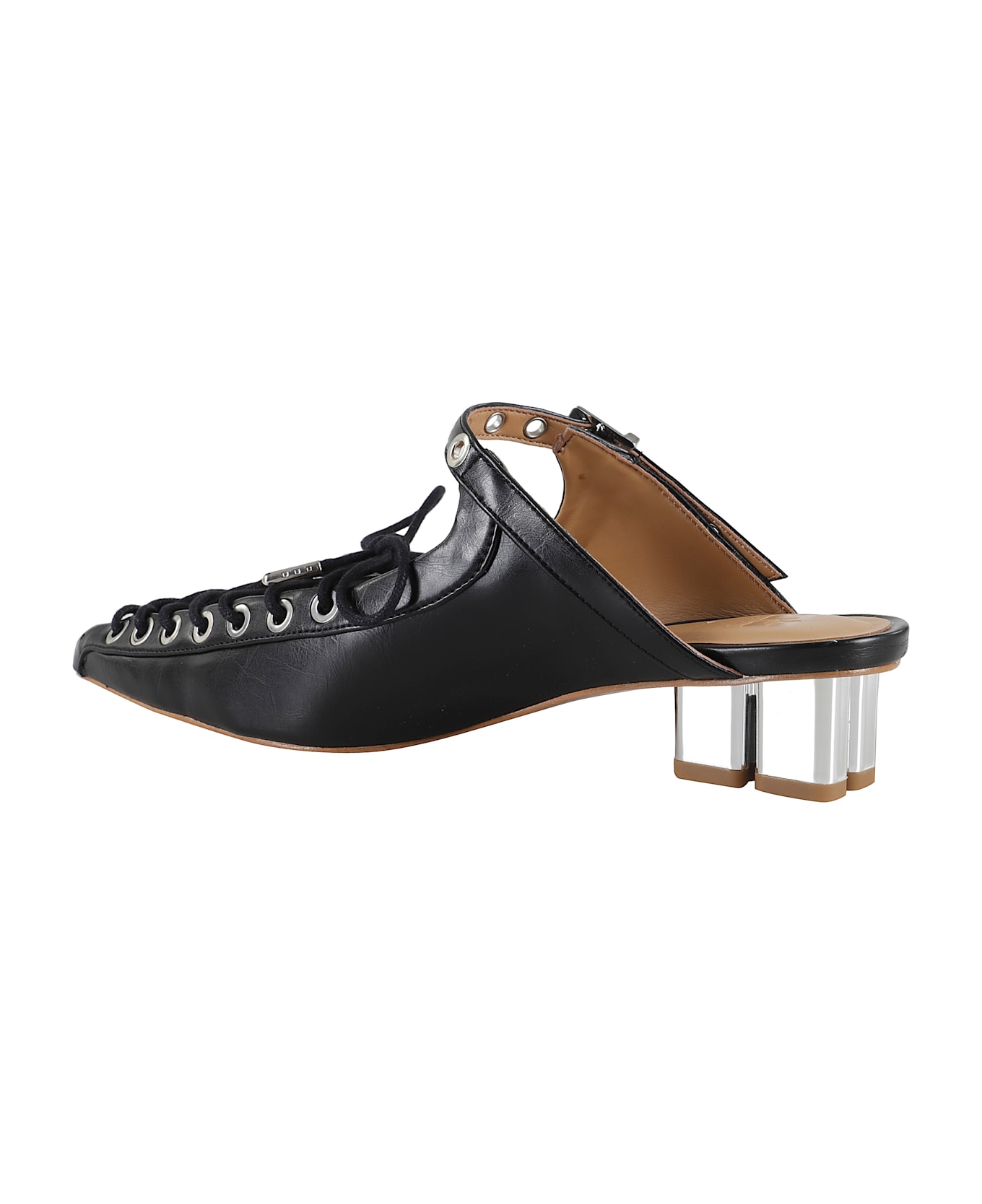 Ganni Slipper-mule In Black Polyuretan