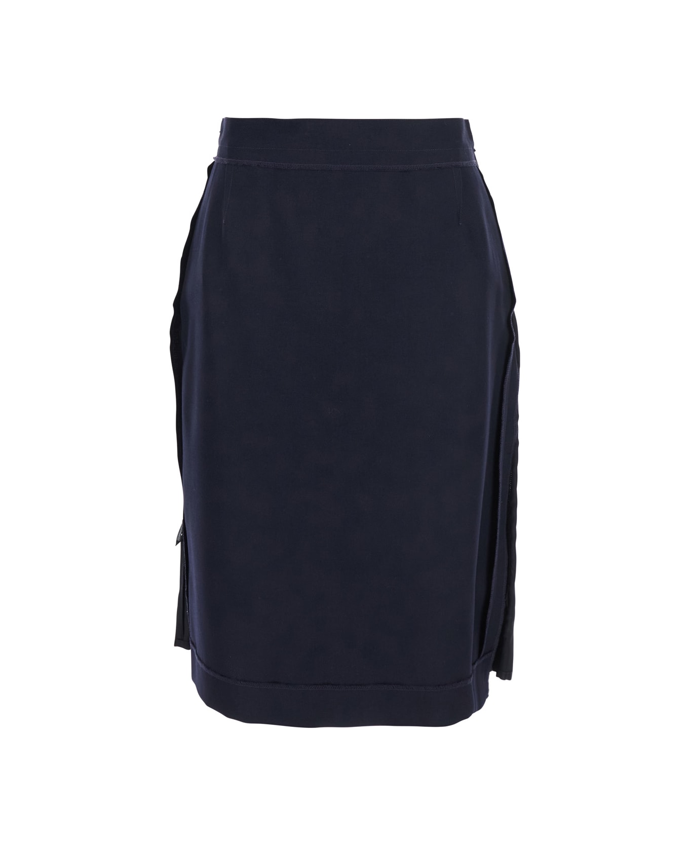 Maison Margiela Navy Cotton Skirt - Blu