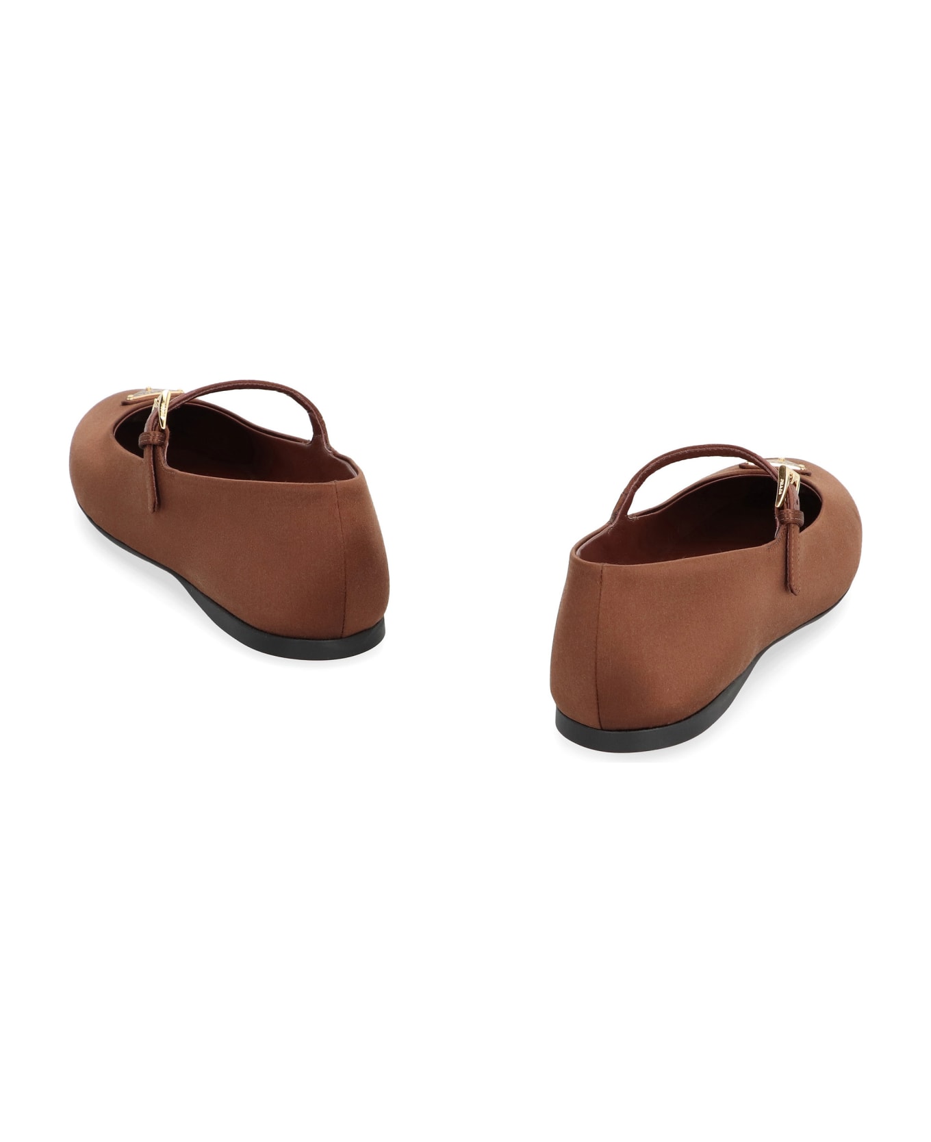 Prada Fabric Ballet Flats With Logo | italist