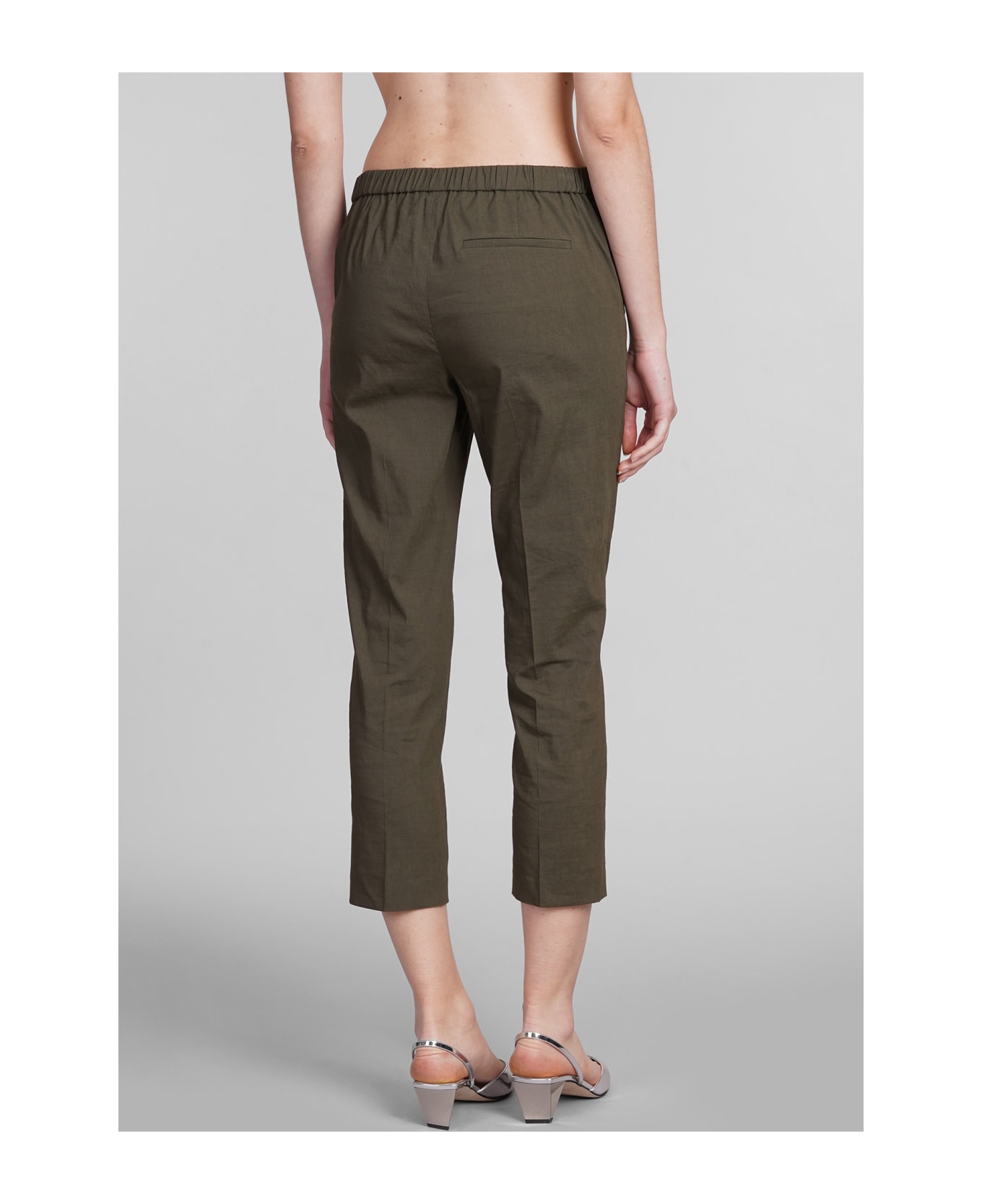 Theory Pants In Green Linen - green