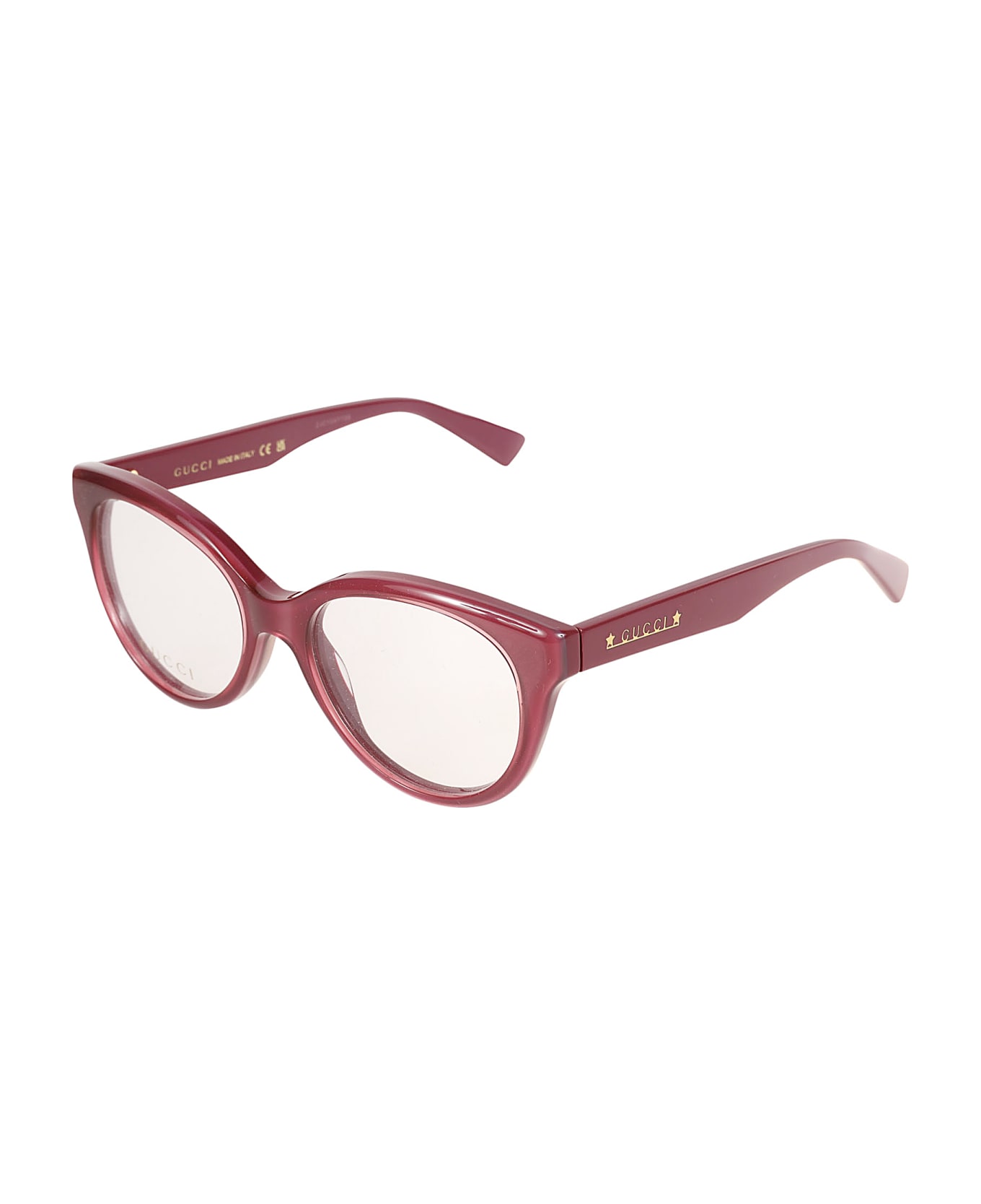 Gucci Eyewear Classic Cat-eye Logo Glasses - 006 burgundy burgundy tra