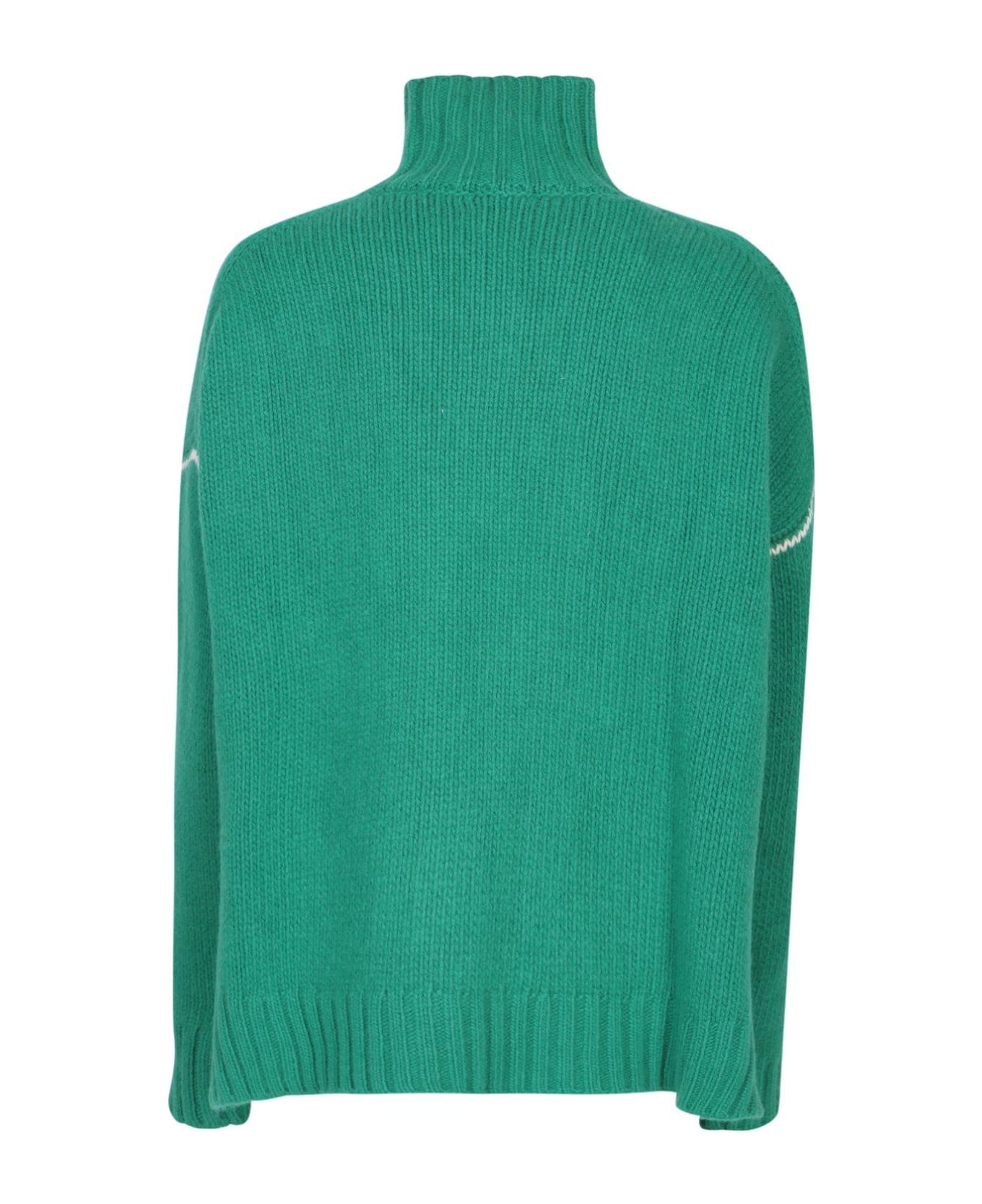 Woolrich Cozy Turtleneck Knitted Jumper - Green ニットウェア