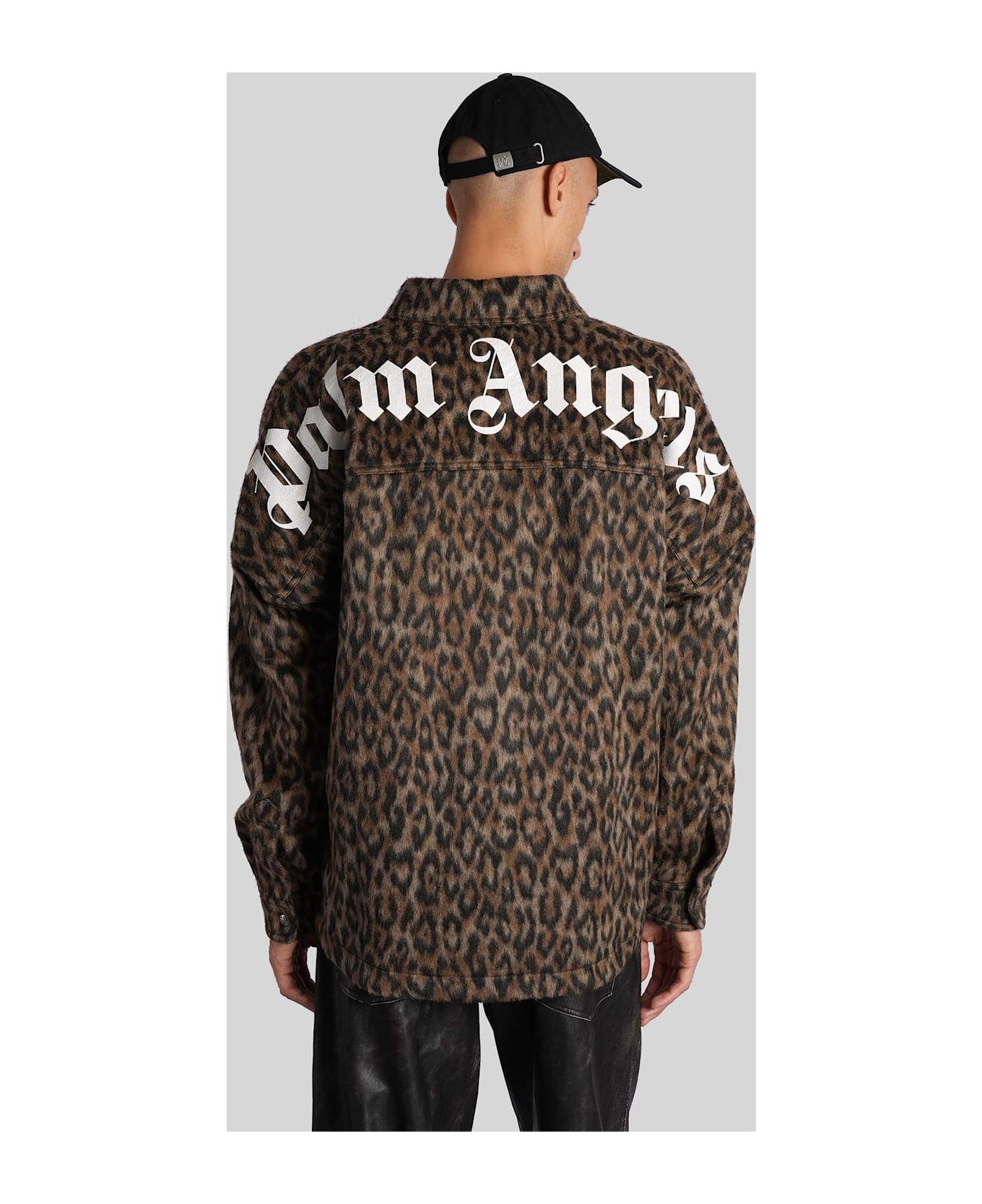 Palm Angels Casual Jacket In Animalier Acrylic - Animalier