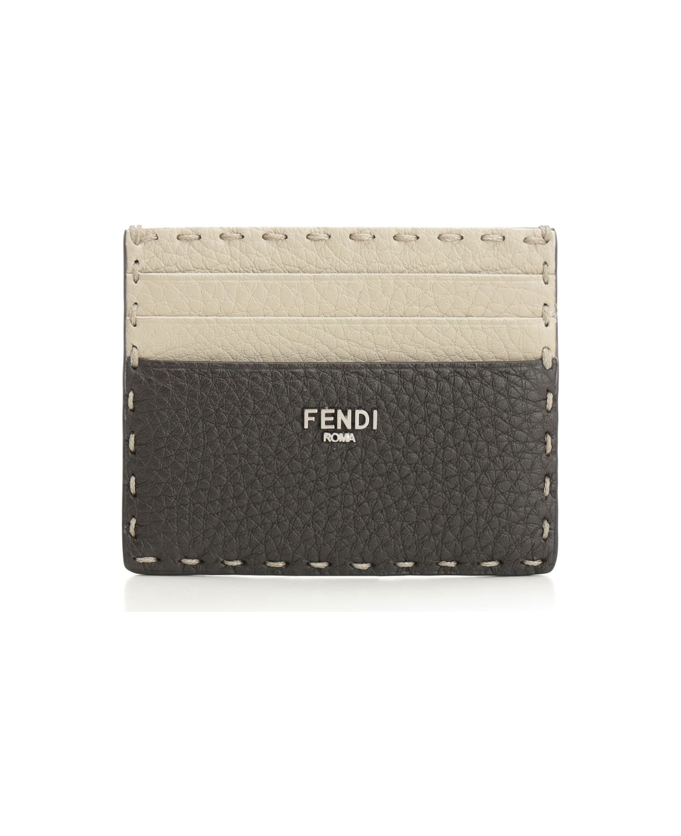 Fendi "diagonal" Card Holder - Brown