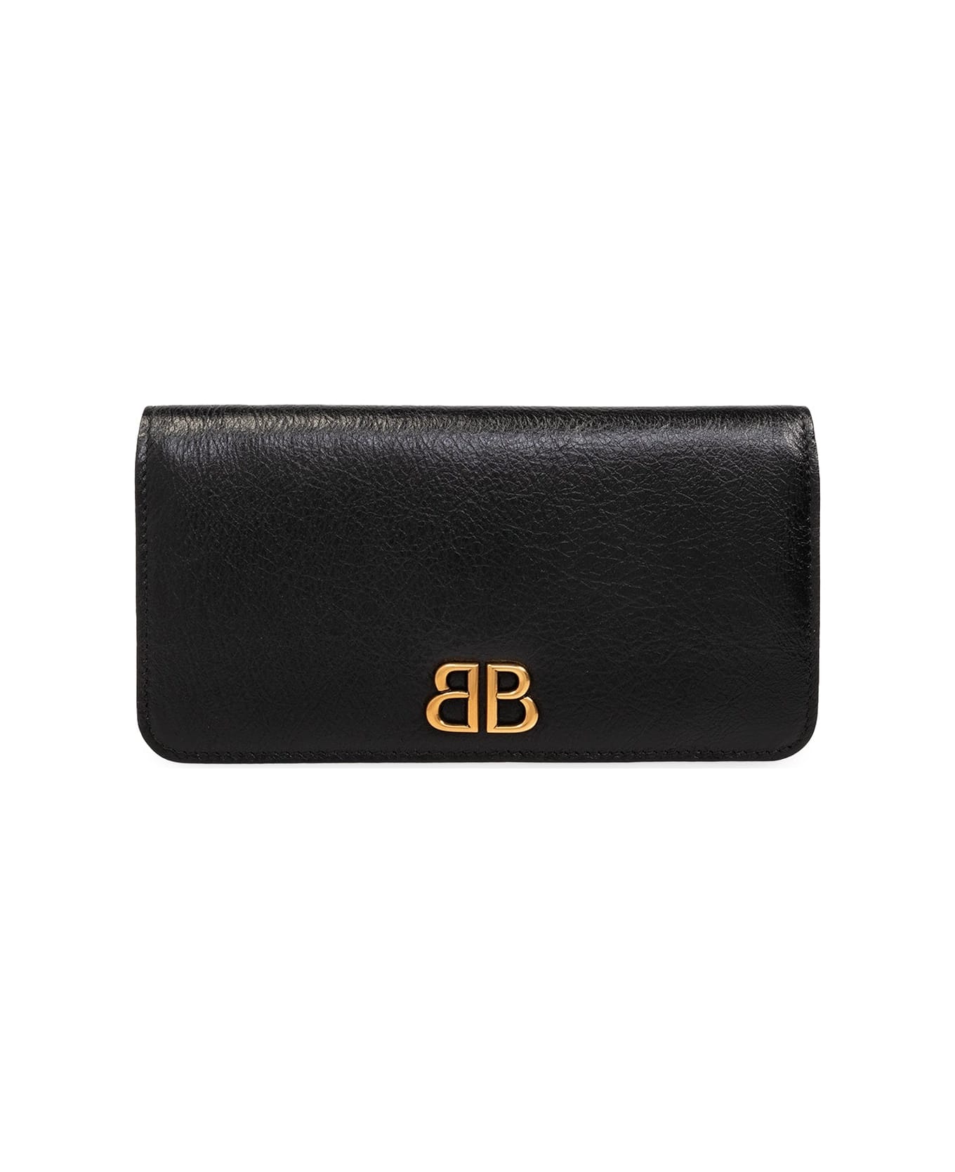 Balenciaga Logo Plaque Bifold Wallet - Black