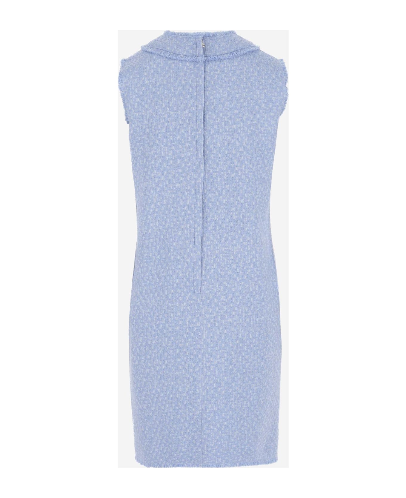 Dolce 
Gabbana Rachel Tweed Dress With Dg Logo - Clear Blue