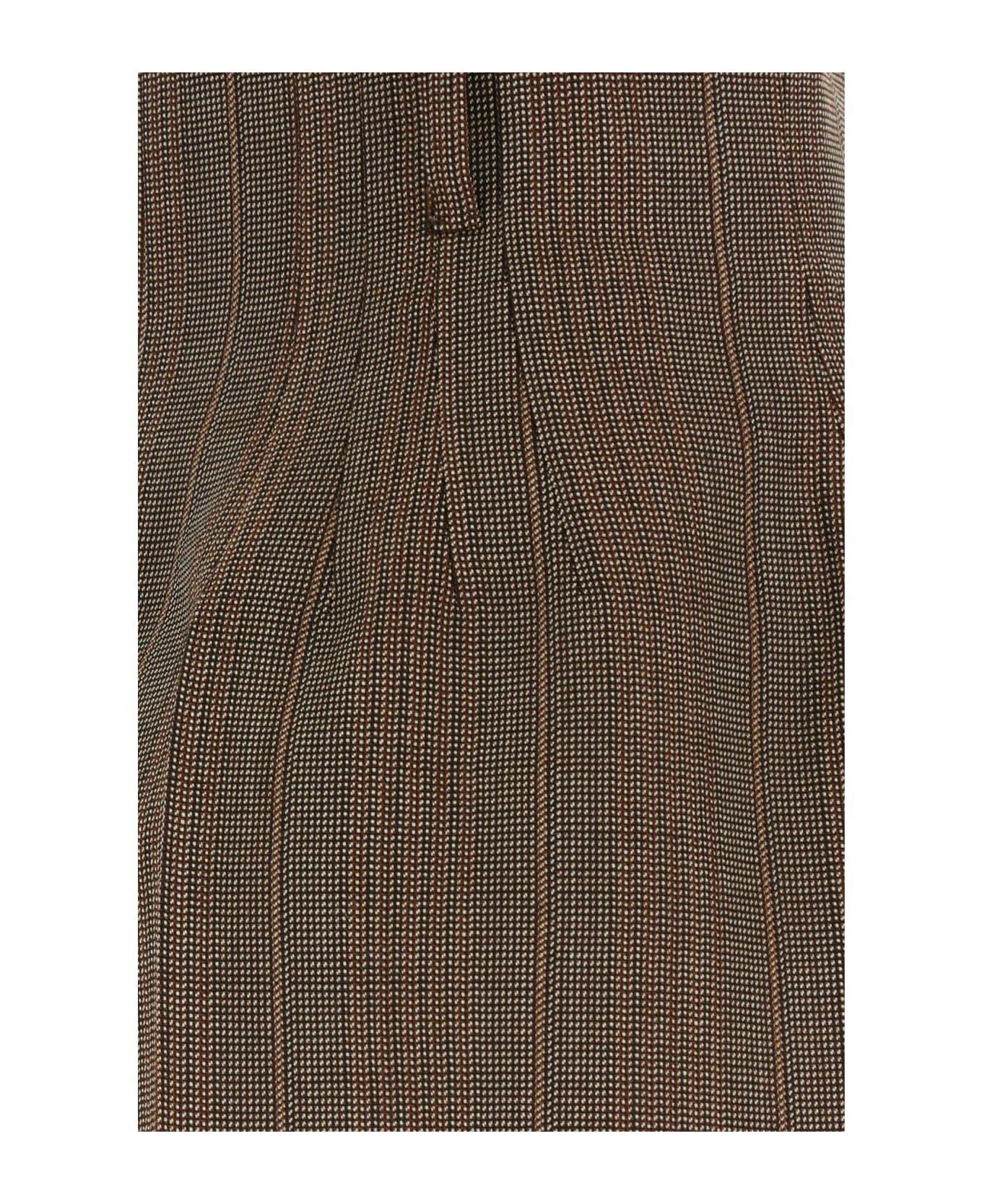 Prada Embroidered Wool Shorts