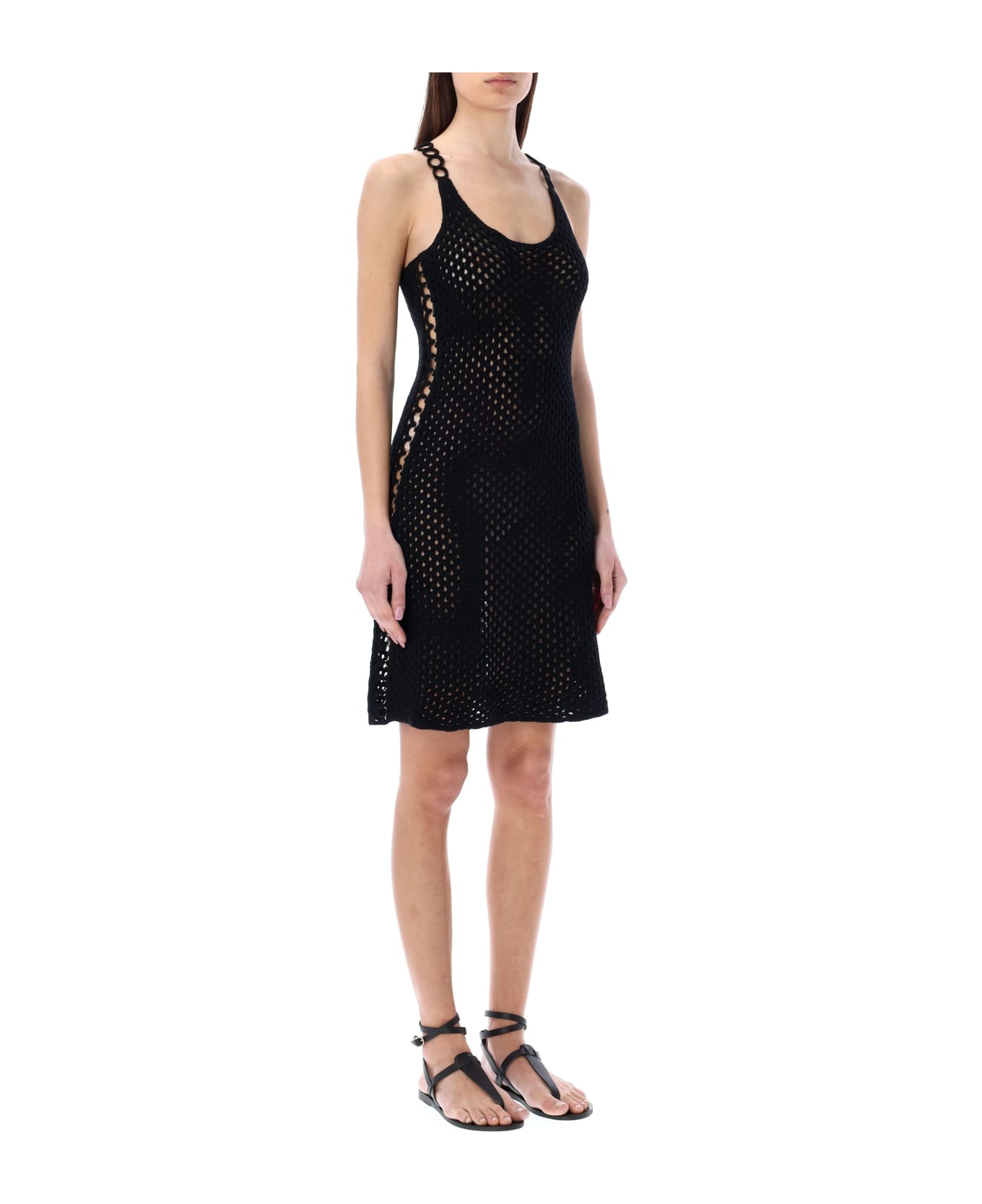 Chloé Crochet Tank Dress - BLACK ワンピース＆ドレス
