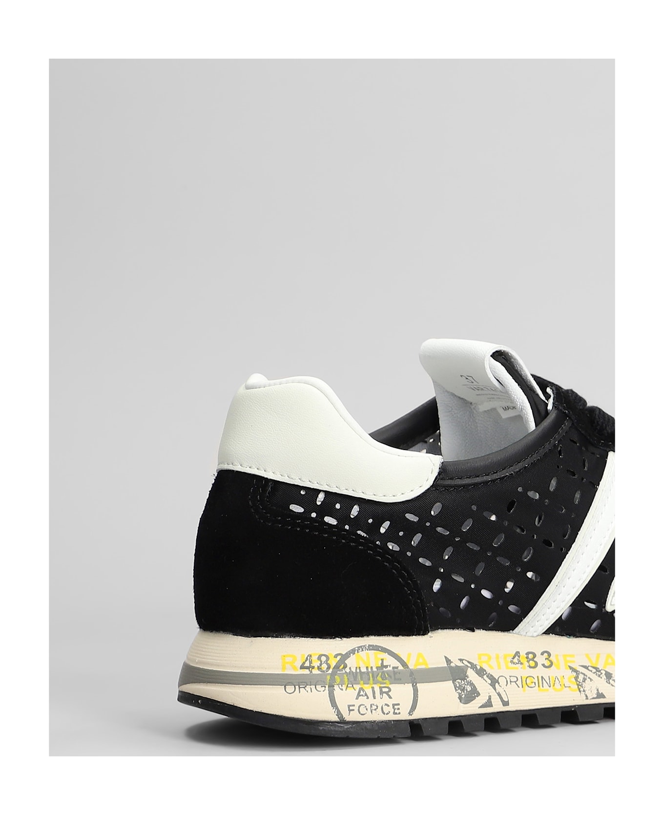 Premiata Lucy Sneakers In Black Suede And Fabric - black