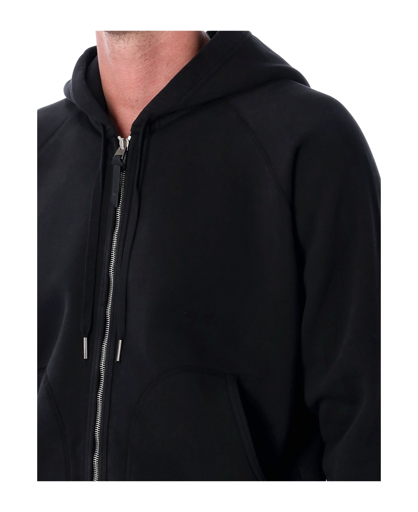 Tom Ford Cotton Zip-up Hoodie - BLACK