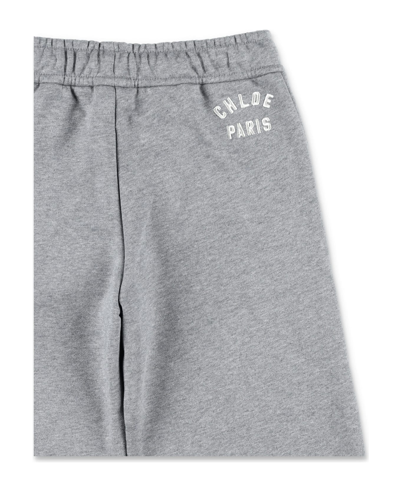 Chloé Kids Brushed Fleece Jogging Trousers - GREY