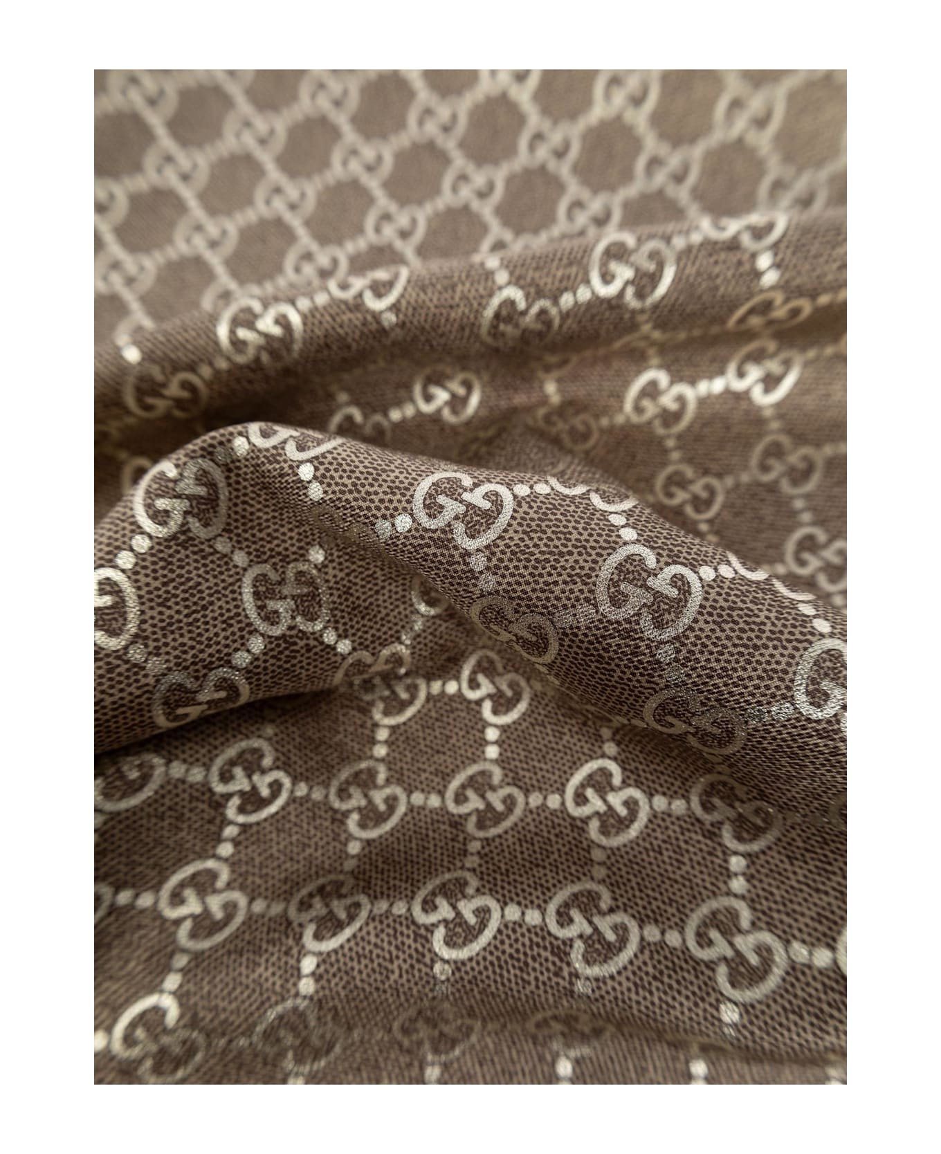 Gucci Silk Scarf - Camel E Light Brown