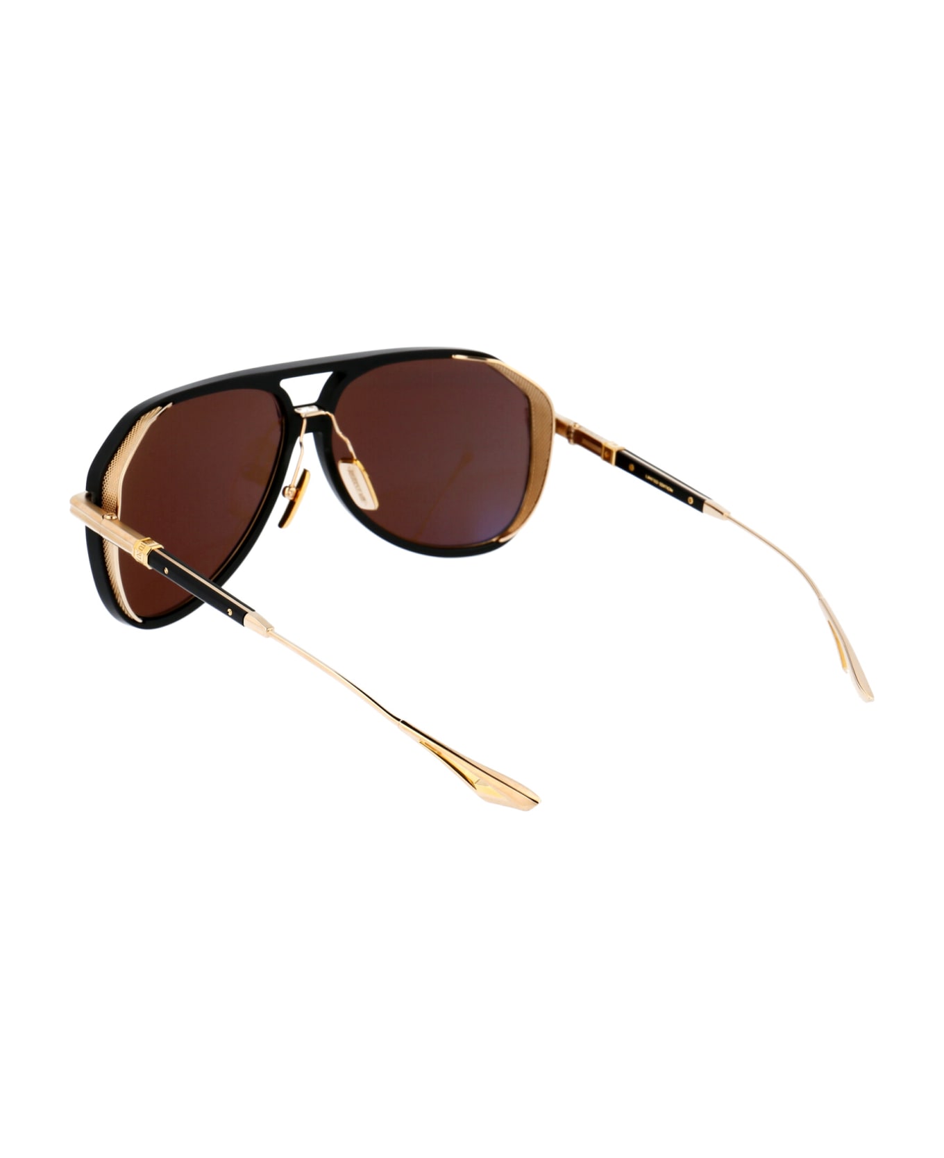 Dita Eplx.2 Sunglasses - GOLD MATTE BLACK W/ DARK BROWN POLARIZED BLACK FLASH MIRROR サングラス
