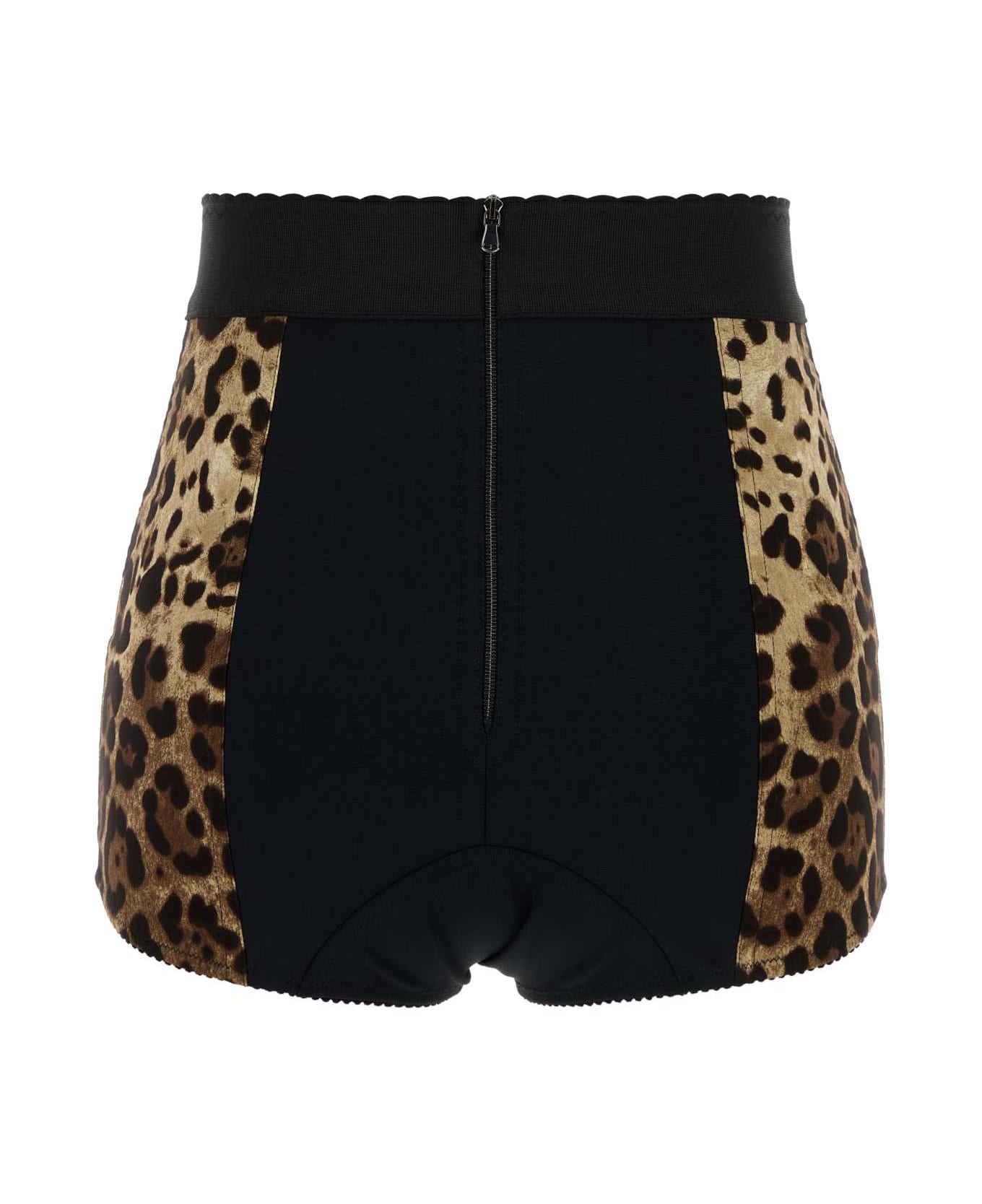 Dolce 
Gabbana Printed Stretch Silk Shorts - LEO