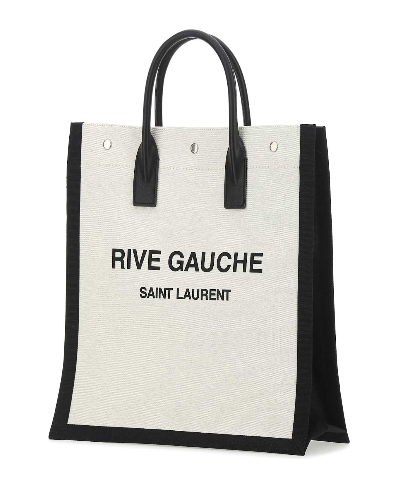 Saint Laurent Two-tone Canvas Rive Gauche Shopping Bag - 9083