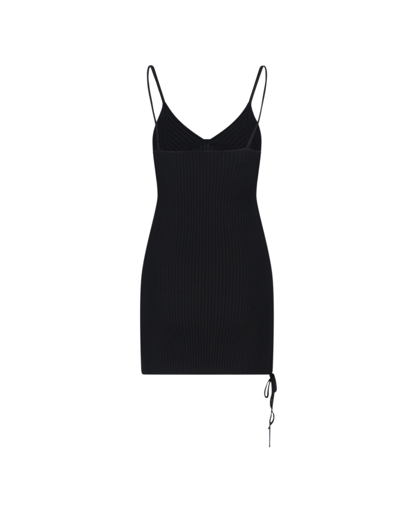 Off-White Ribbed Minidress - Black ワンピース＆ドレス