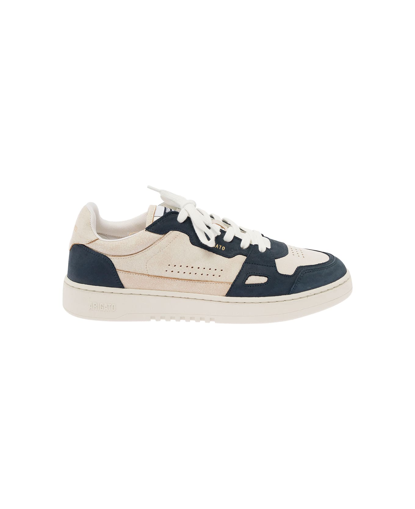 Axel Arigato 'dice Lo' Blue And White Two-tone Sneakers In Calf Leather Man - White