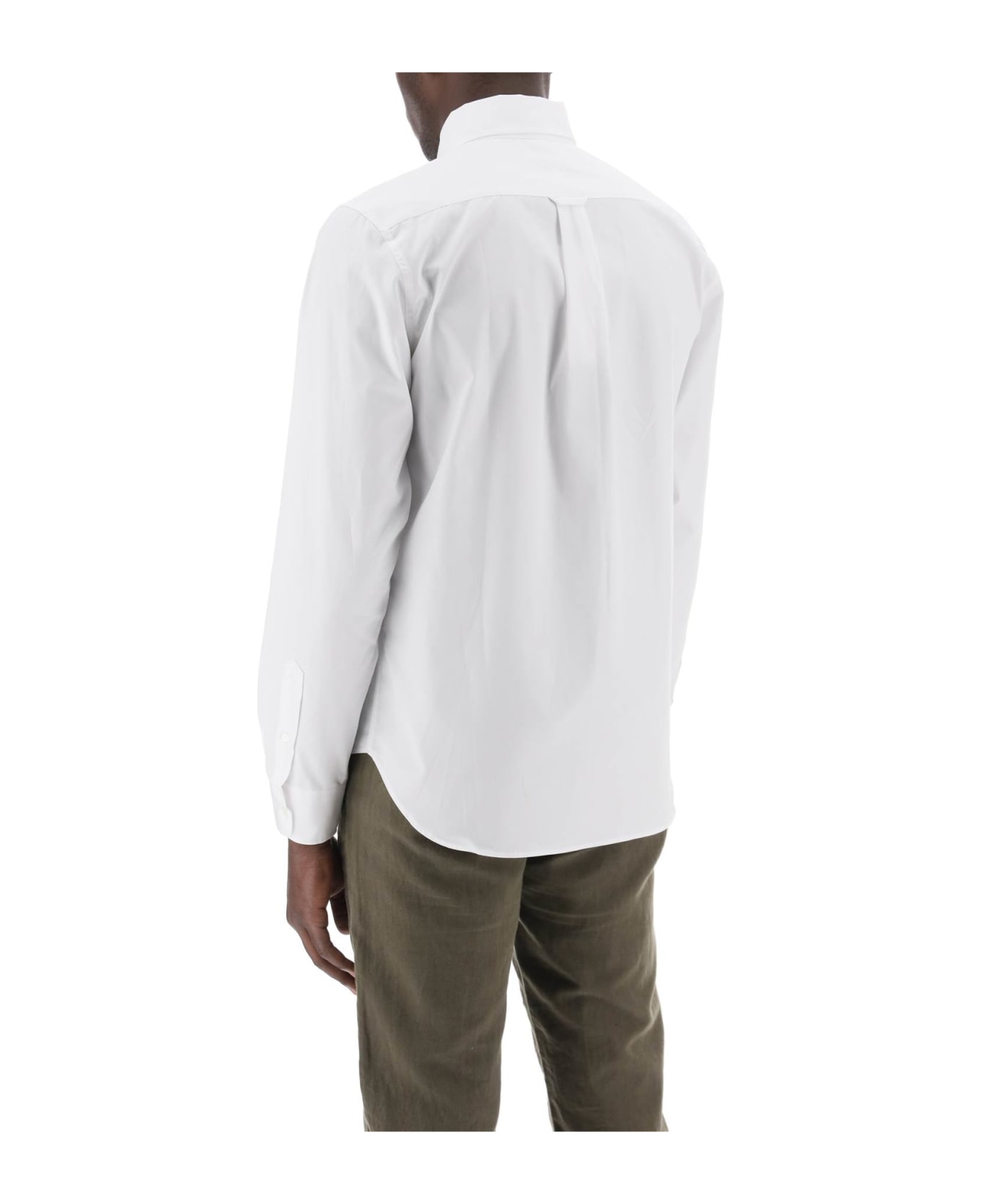 Maison Kitsuné Fox Head Poplin Shirt - White シャツ