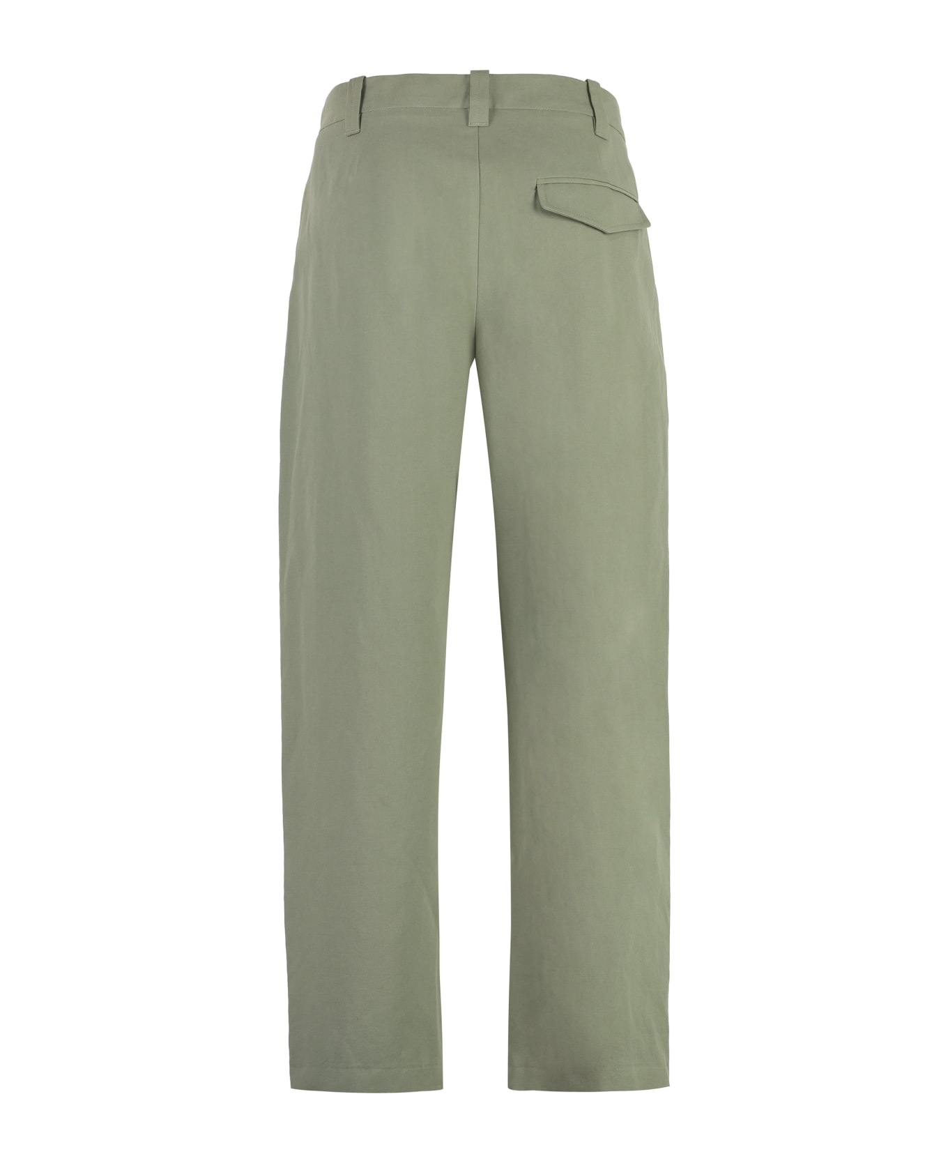 A.P.C. Renato Cotton-linen Trousers - green