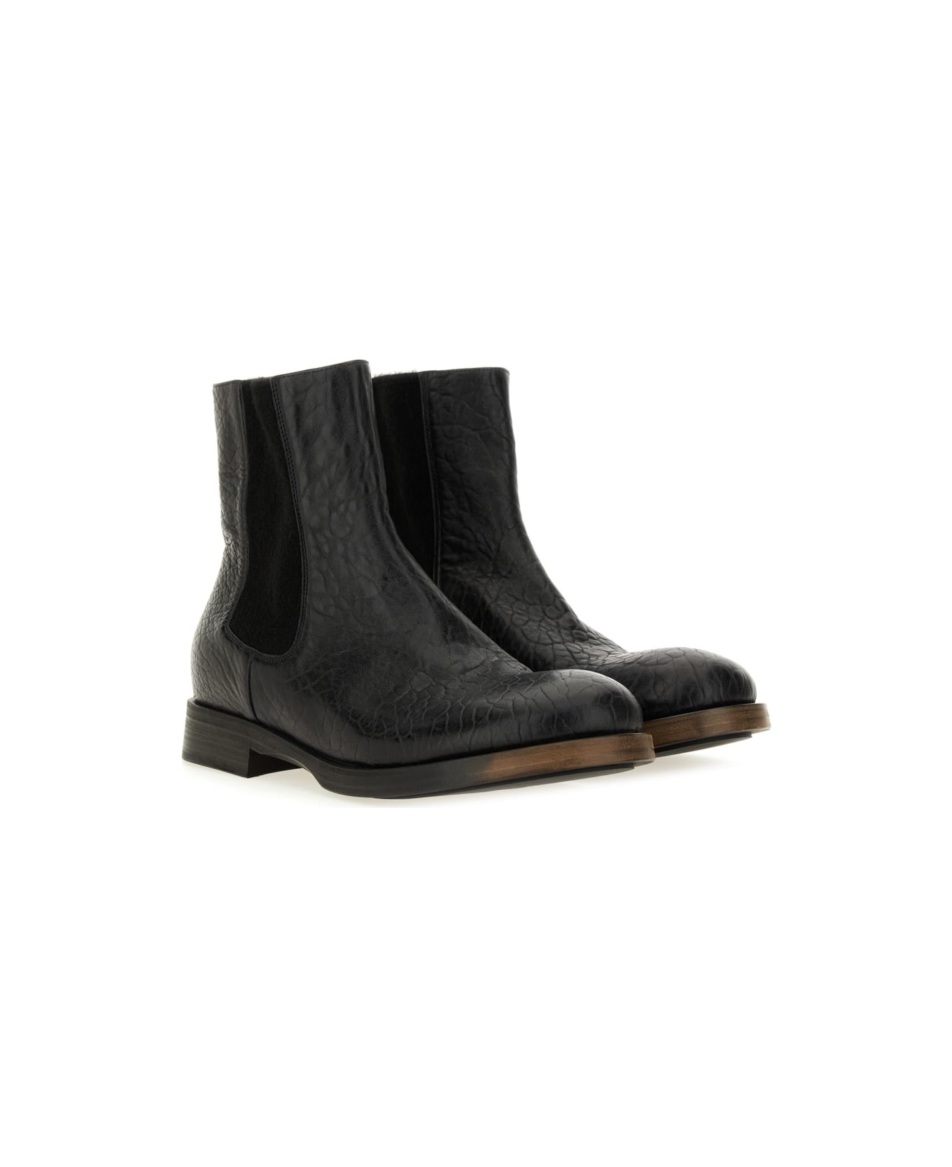 Uma Wang Leather Boot - BLACK