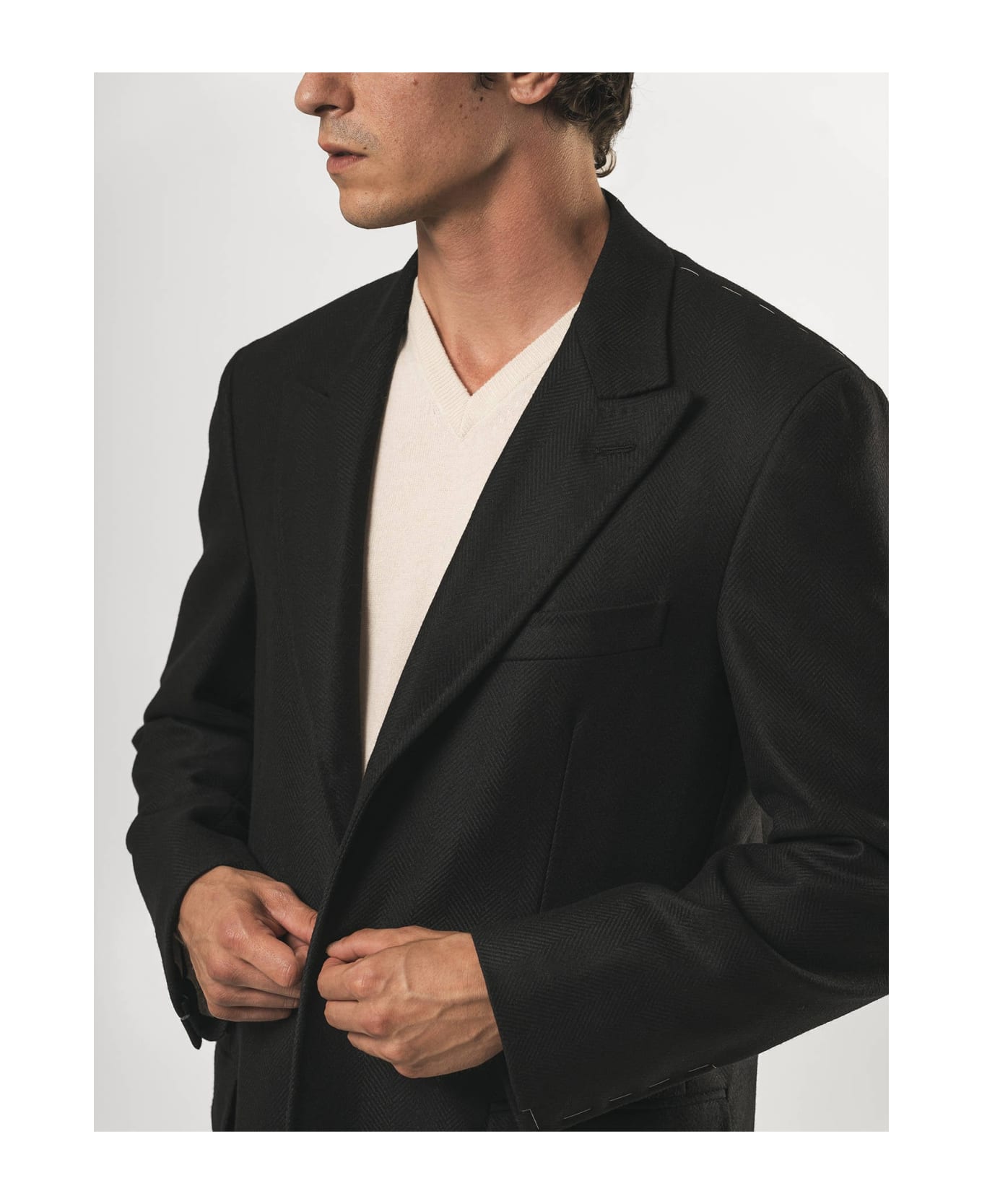 Larusmiani Handmade Overcoat Coat - Black