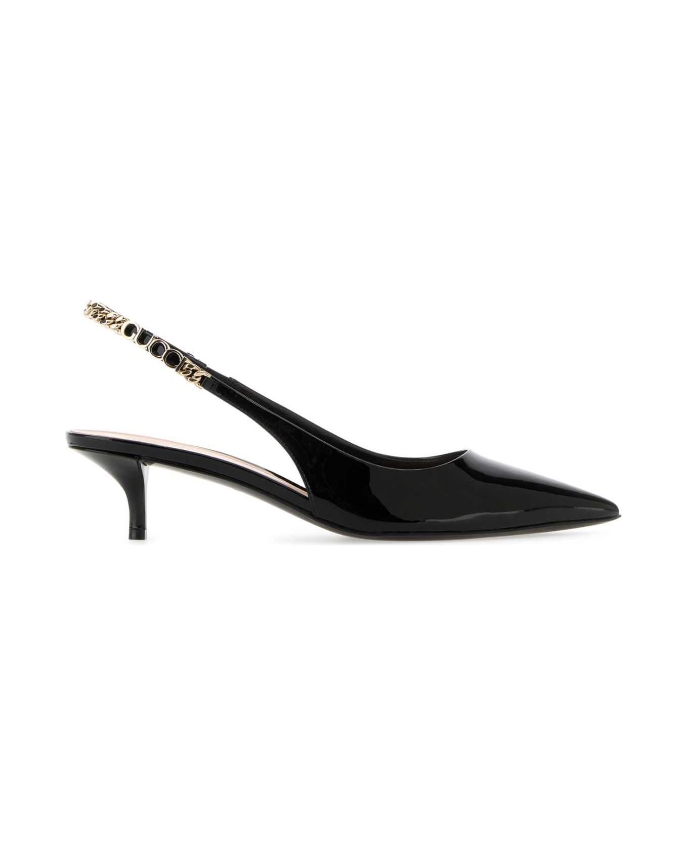 Gucci Black Leather Signoria Pumps - NERONERO