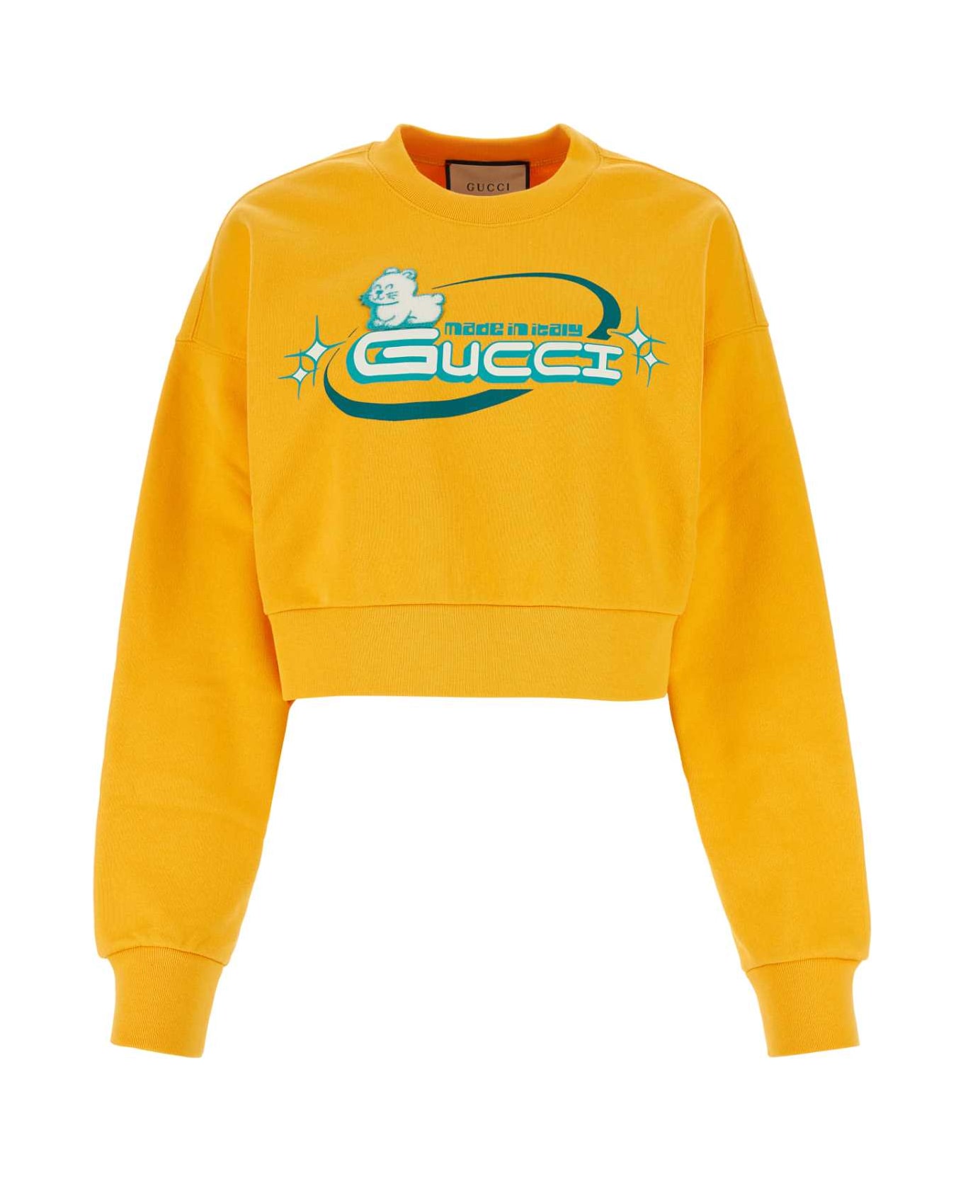Gucci Yellow Cotton Sweatshirt - SPORTYYELLOWMIX