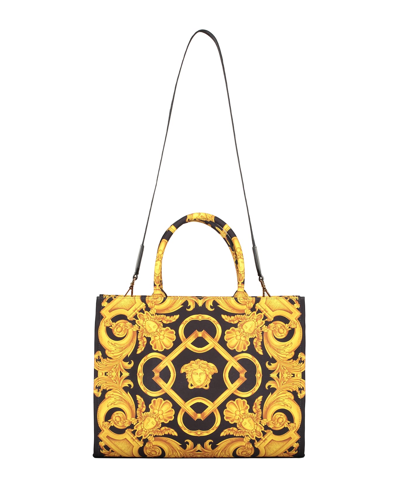 Versace Canvas Tote Bag - black