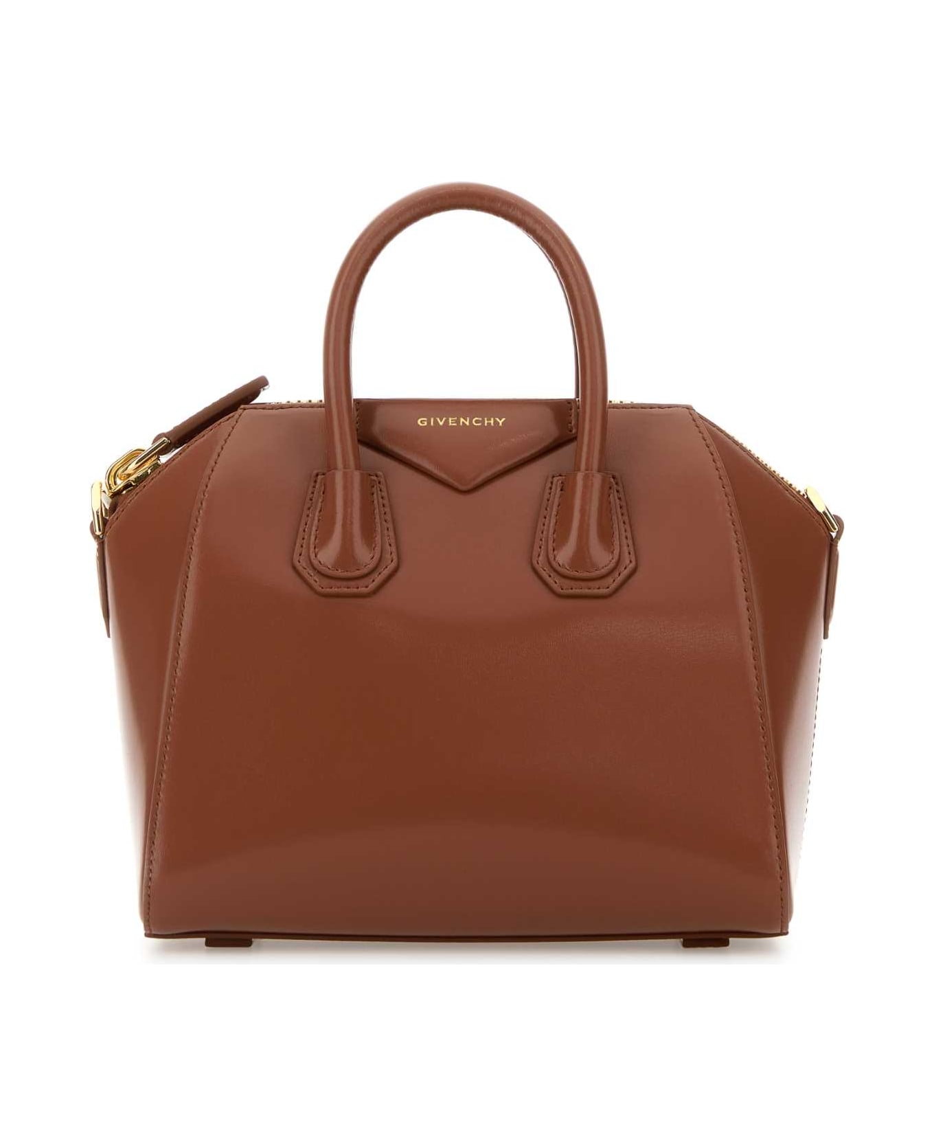Givenchy Caramel Leather Mini Antigona Handbag - CARAMELBROWN