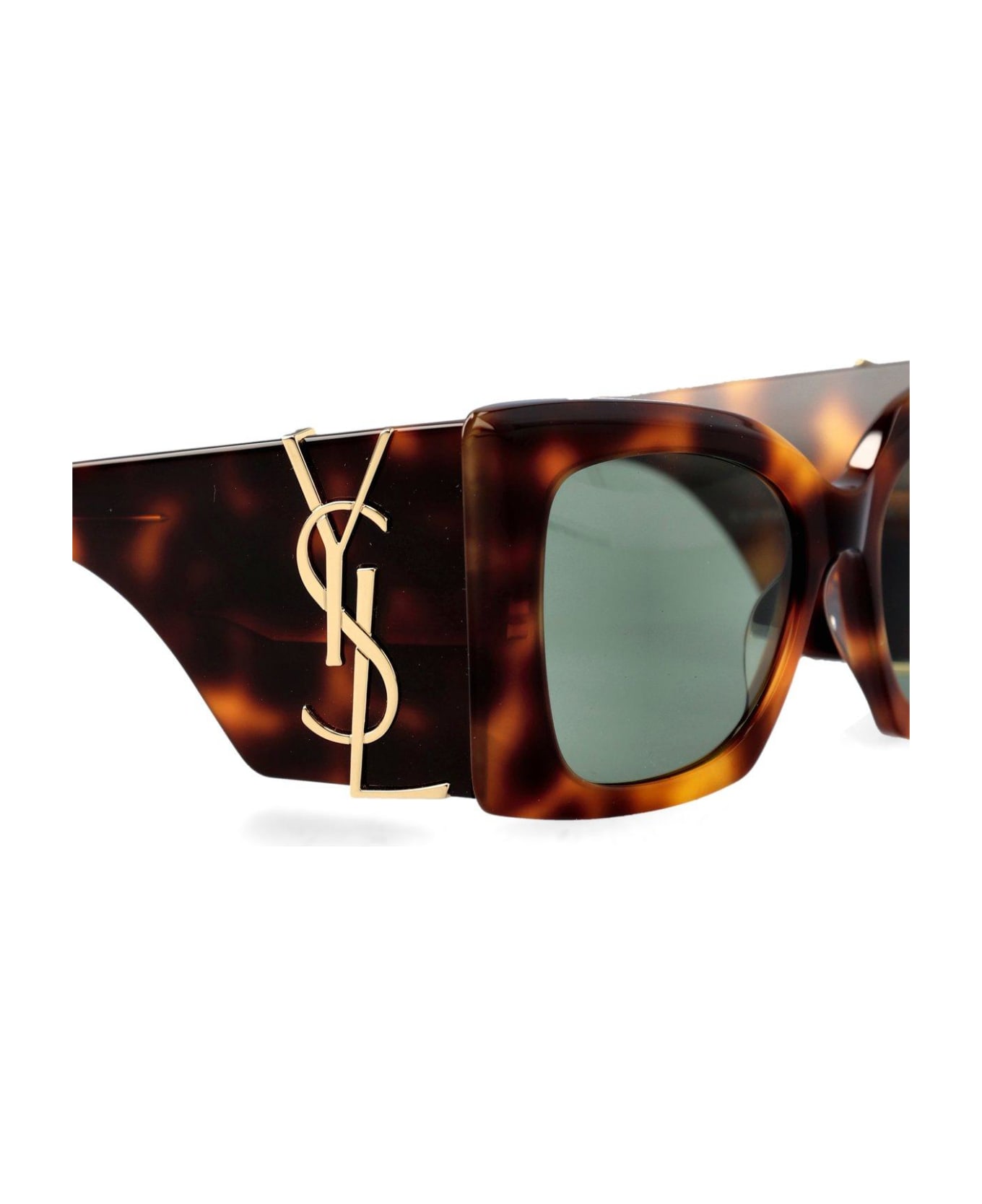 Saint Laurent Eyewear Saint Laurent Square Frame Sunglasses - Hav green