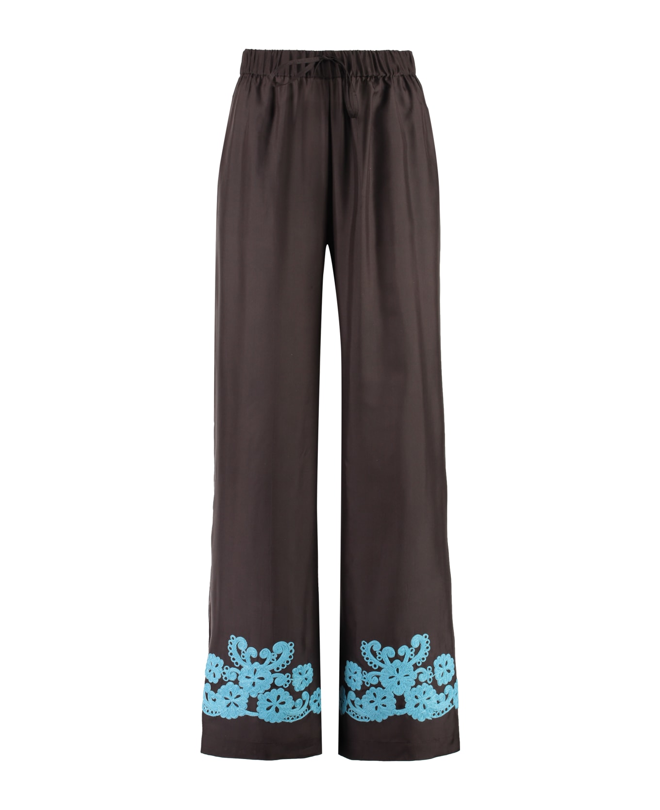 Parosh Embroidered Silk Trousers - Multicolor