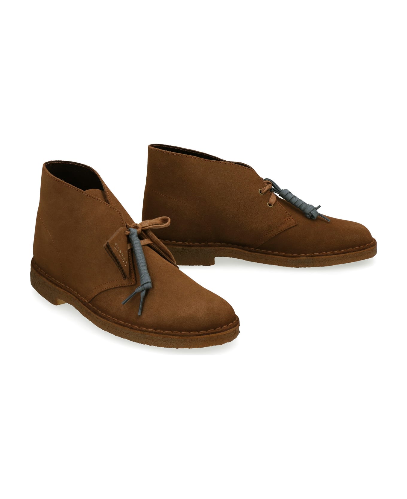 Clarks Suede Desert Boots - Saddle Brown