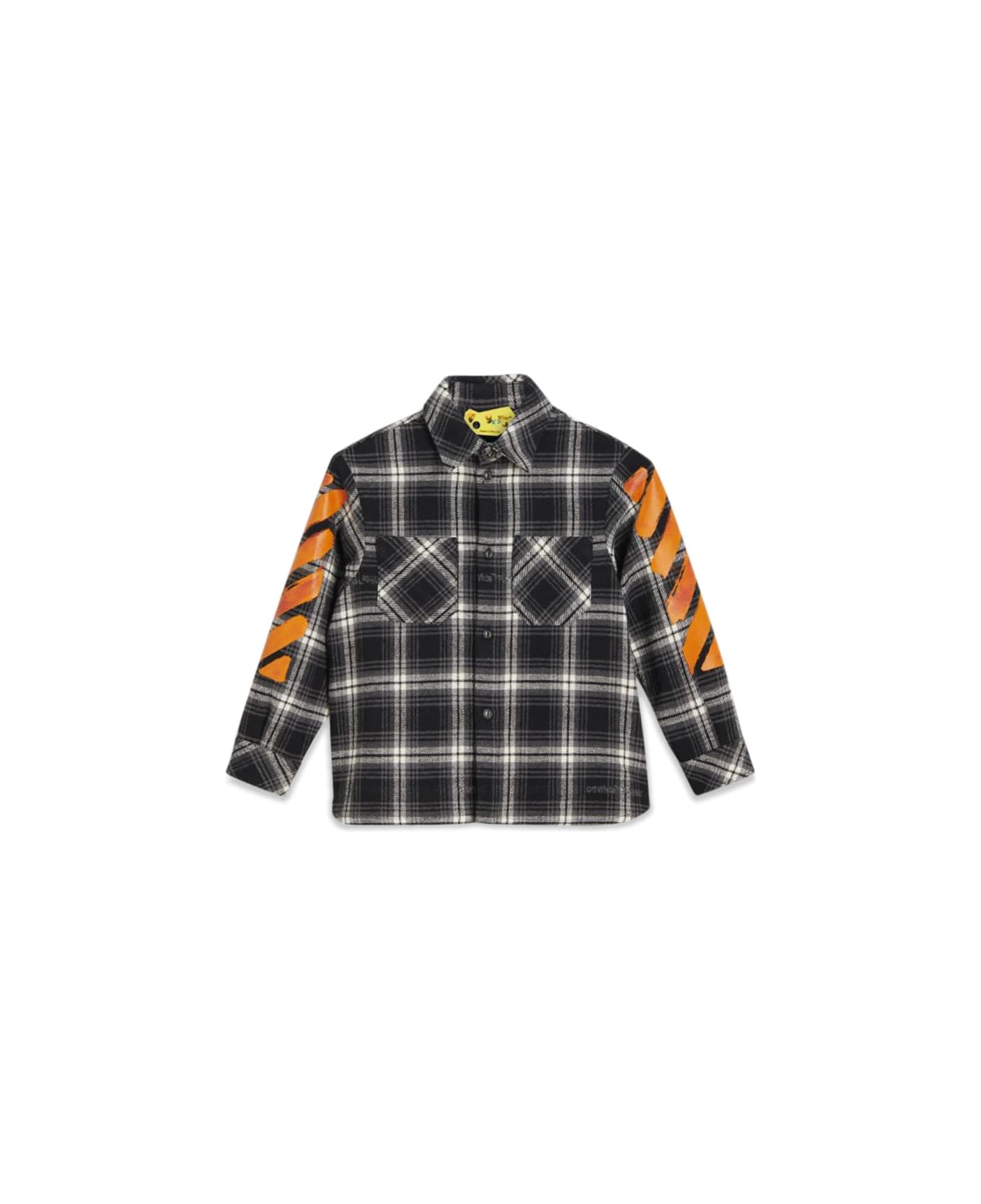 Off-White Camicia A Quadri - BLACK