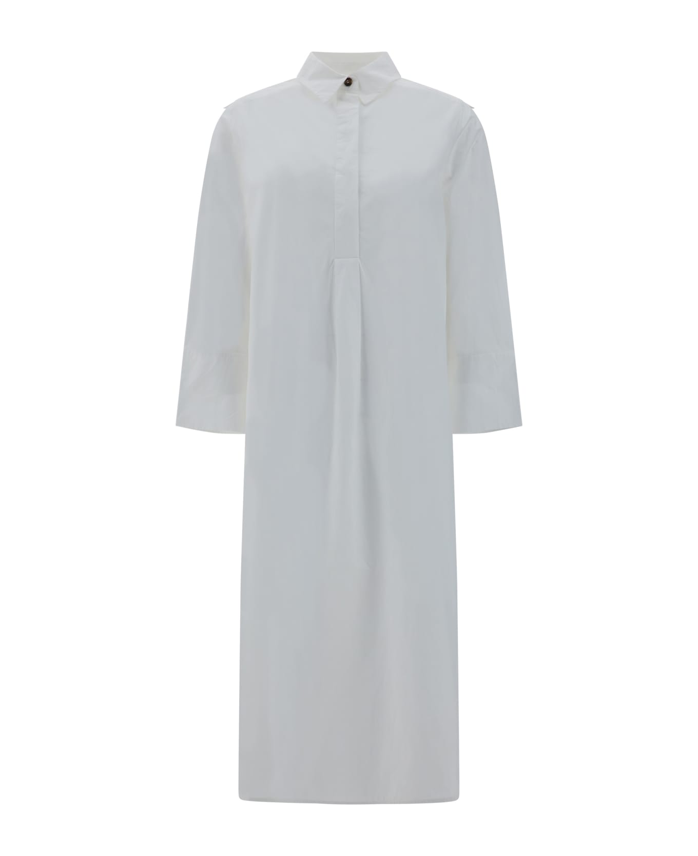 Ganni Chemisier Dress - Bright White