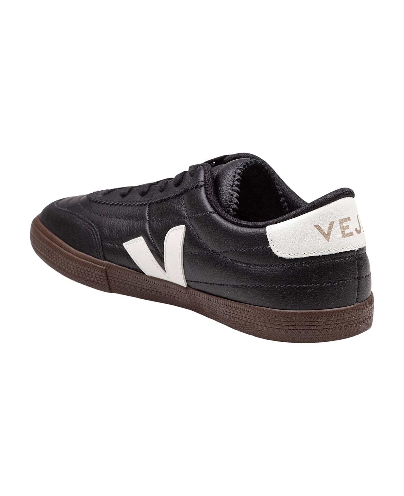 Veja Panenka Leather Sneakers Black And White - Black/White